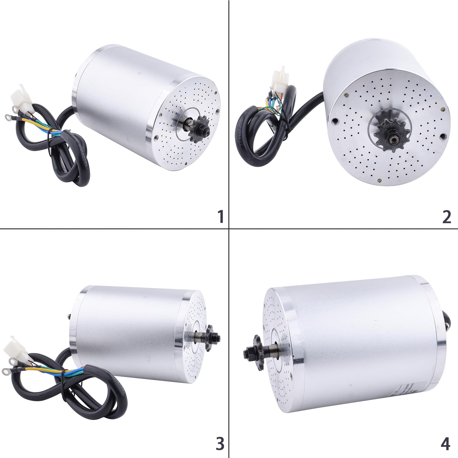 36V 1000W 5.7N.M High Power Electric Motor Kit for Dirt Bikes, Scooters & Go Karts - 3100RPM Brushless Motor with Reverse Throttle & Key Foot Pedal (No Bracket) - Perfect for Off-Road Adventures, Commuting & DIY Electric Vehicle Projects