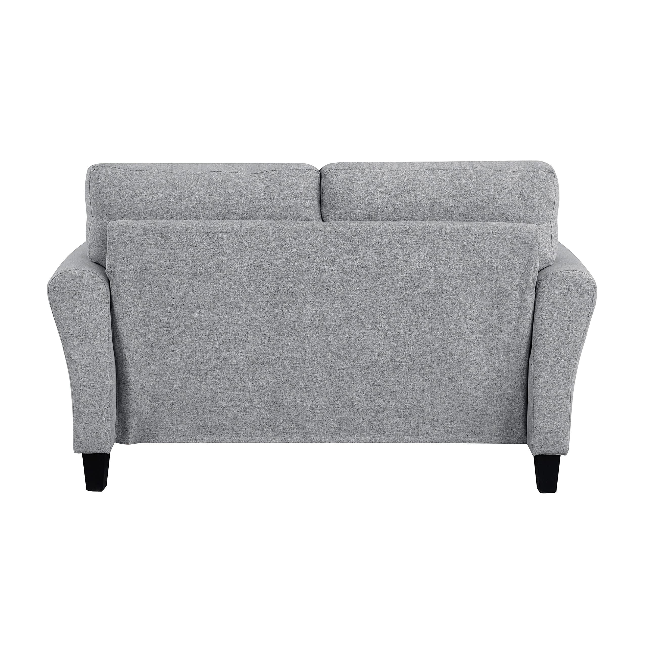 Lexicon Eloise Modern Loveseat Sofa for Living Room - Dark Gray Upholstered Fabric, Comfortable Small Couch for Apartments, Lounge & Cozy Spaces