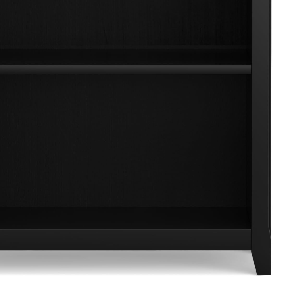 SIMPLIHOME Amherst 30 Inch Solid Wood 5-Shelf Bookcase - Black Transitional Style for Living Room, Study, Office | Bookshelf for Home Decor & Storage