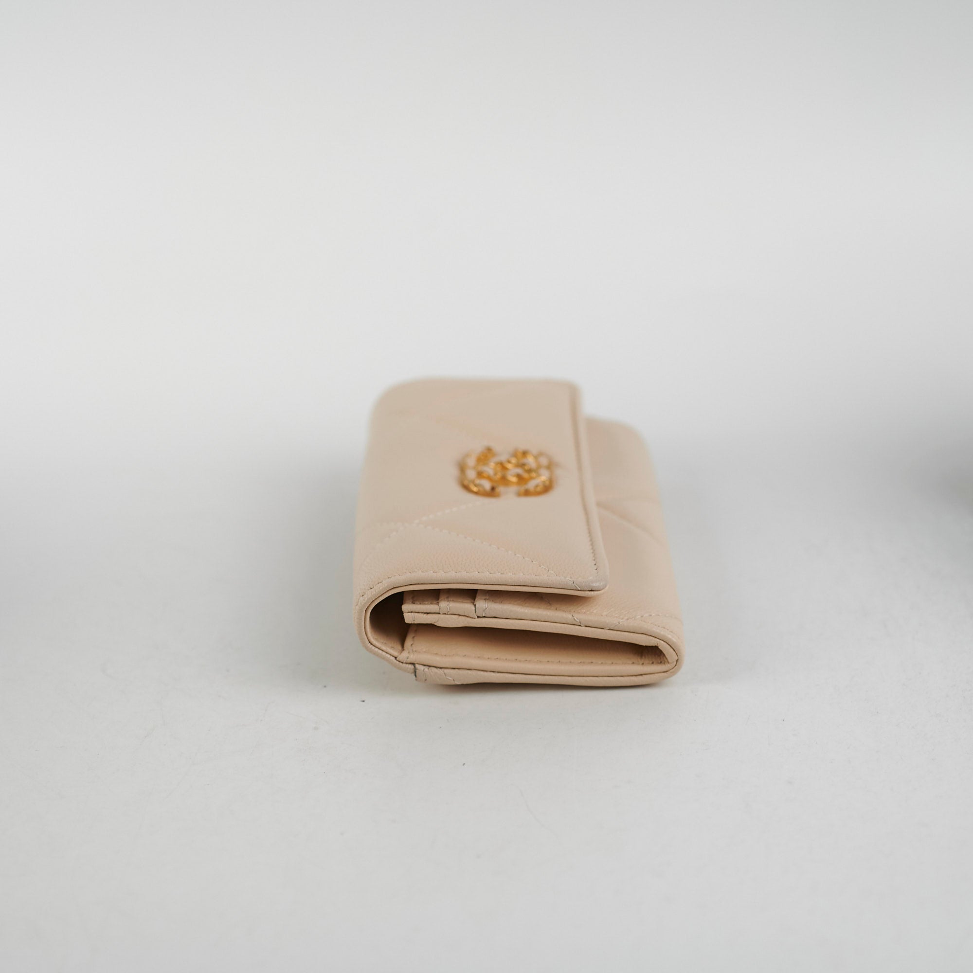 Chanel 19 Long Wallet in Lambskin Leather - Beige Luxury Women's Handbag for Everyday Use & Special Occasions
