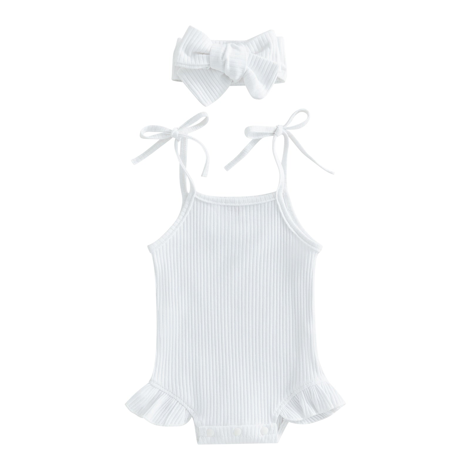 Adorable Baby Girls Knit Romper - Soft & Stretchy Outfit for Newborns & Toddlers - Perfect for Playtime, Photo Shoots & Everyday Wear