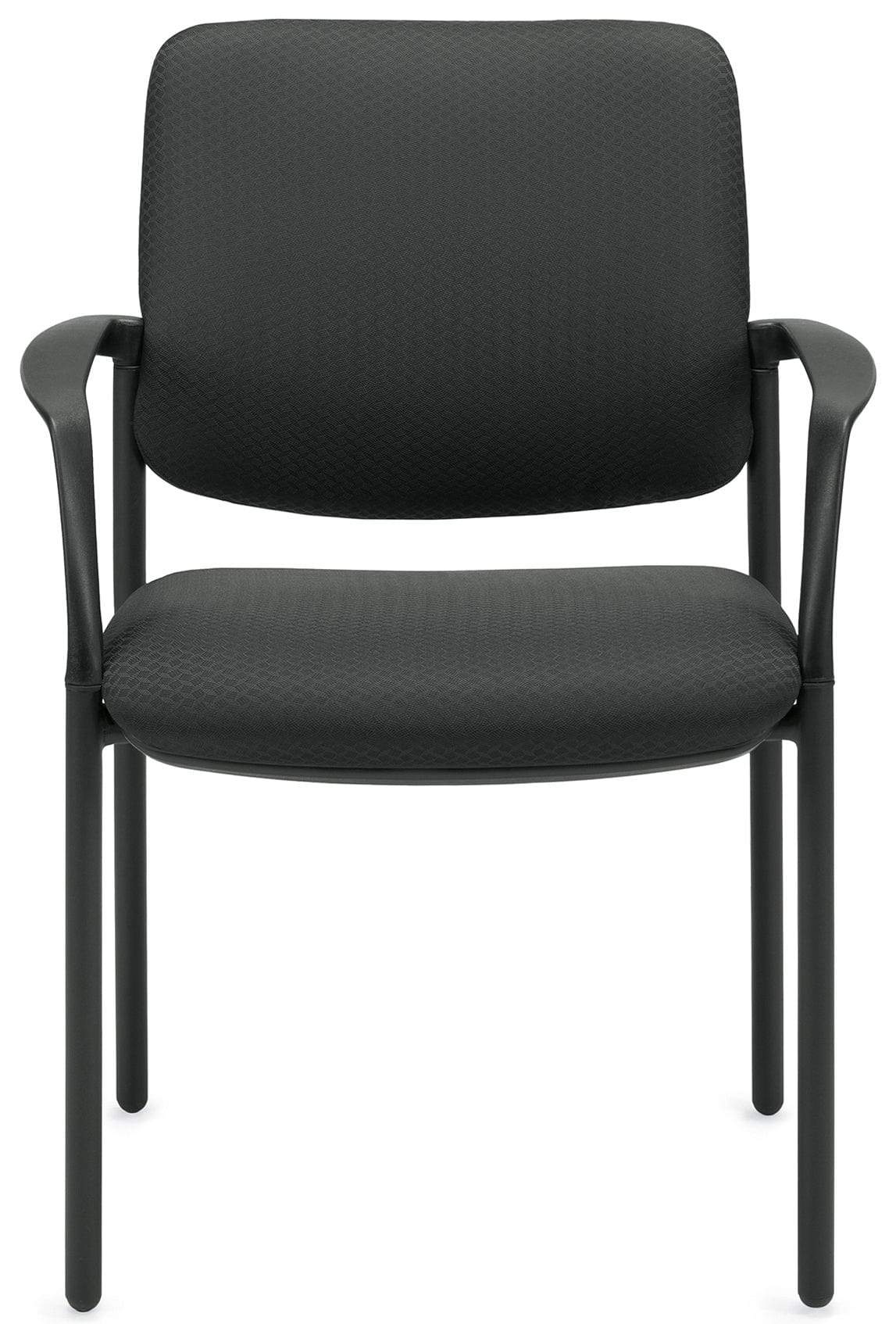 OTG3918B Black Fabric Waiting Room Chair with Arms - Comfortable Office & Reception Seating for Clinics, Hotels & Lobbies
