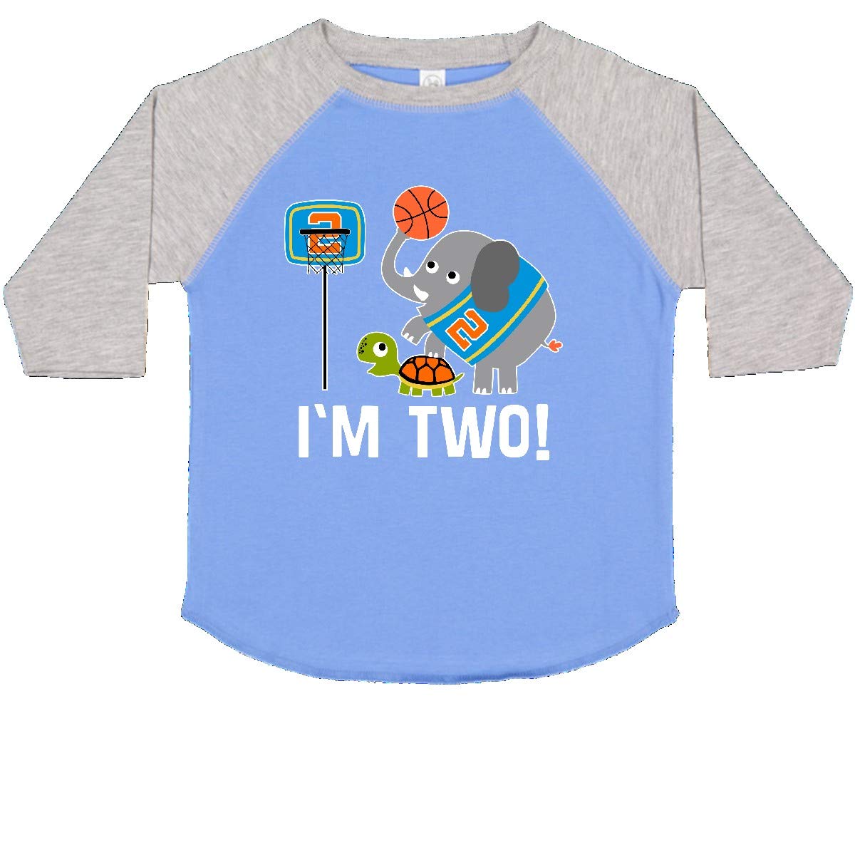 Inktastic Basketball 2nd Birthday T-Shirt for 2 Year Old Boys & Girls - Fun Toddler Gift for Basketball Party & Sports Themed Birthday Celebration