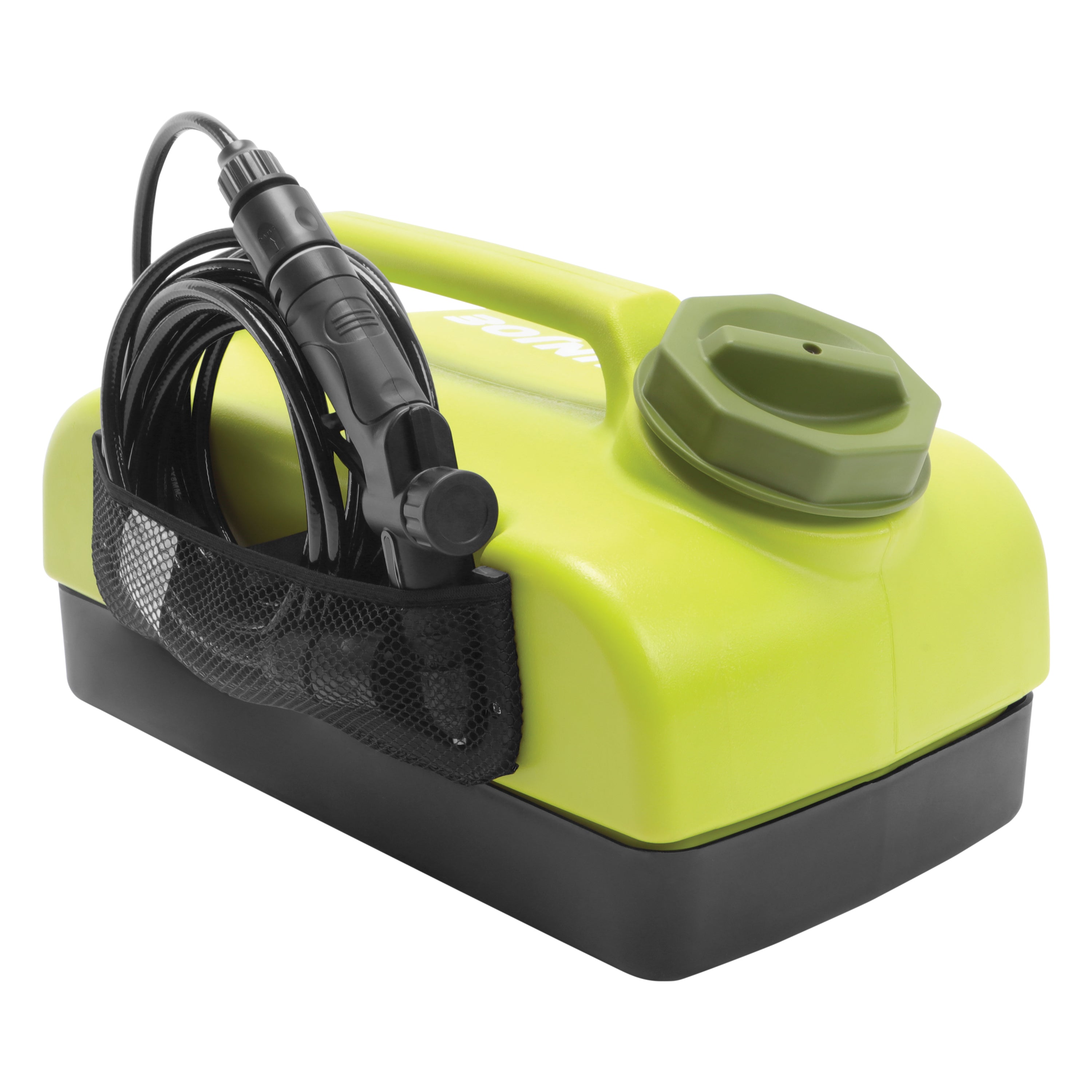 Sun Joe 24V PSW25 Cordless Portable Pressure Washer - 116 PSI Max, 1.5 GPM Flow Rate, 2.5 Gallon Tank with 2.0Ah Battery & Charger - Perfect for Outdoor Cleaning, Car Washing, Patio, Deck and Camping Use
