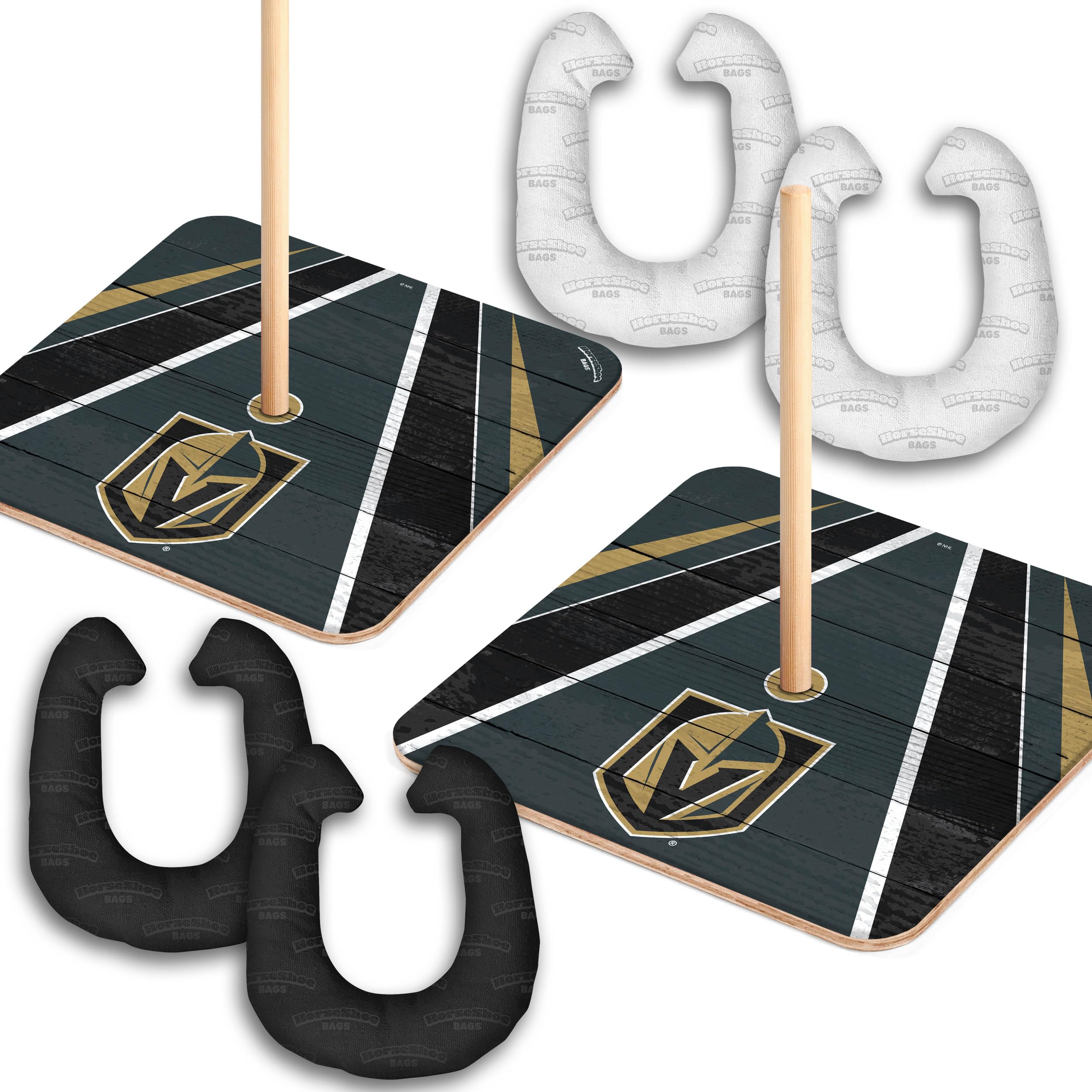 YouTheFan NHL Vegas Golden Knights Horseshoe Bags - Officially Licensed Hockey Team Duffel for Travel, Gym & Sports Gear Storage - Perfect for Fans, Players & Coaches