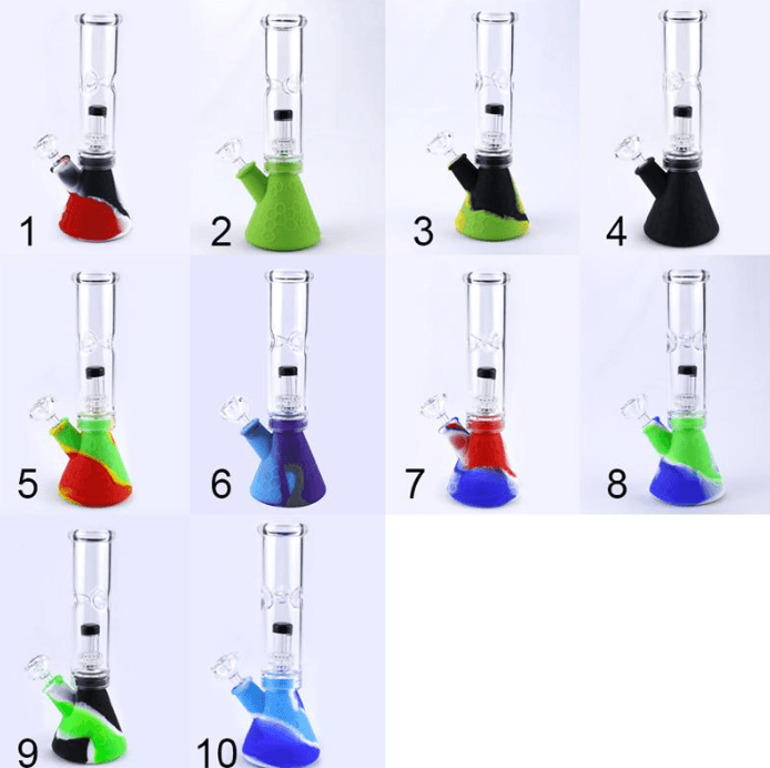 Premium Glass Silicone Bong - Durable Water Pipe for Smoking with Portable Design | Perfect for Home Use, Travel & Outdoor Activities