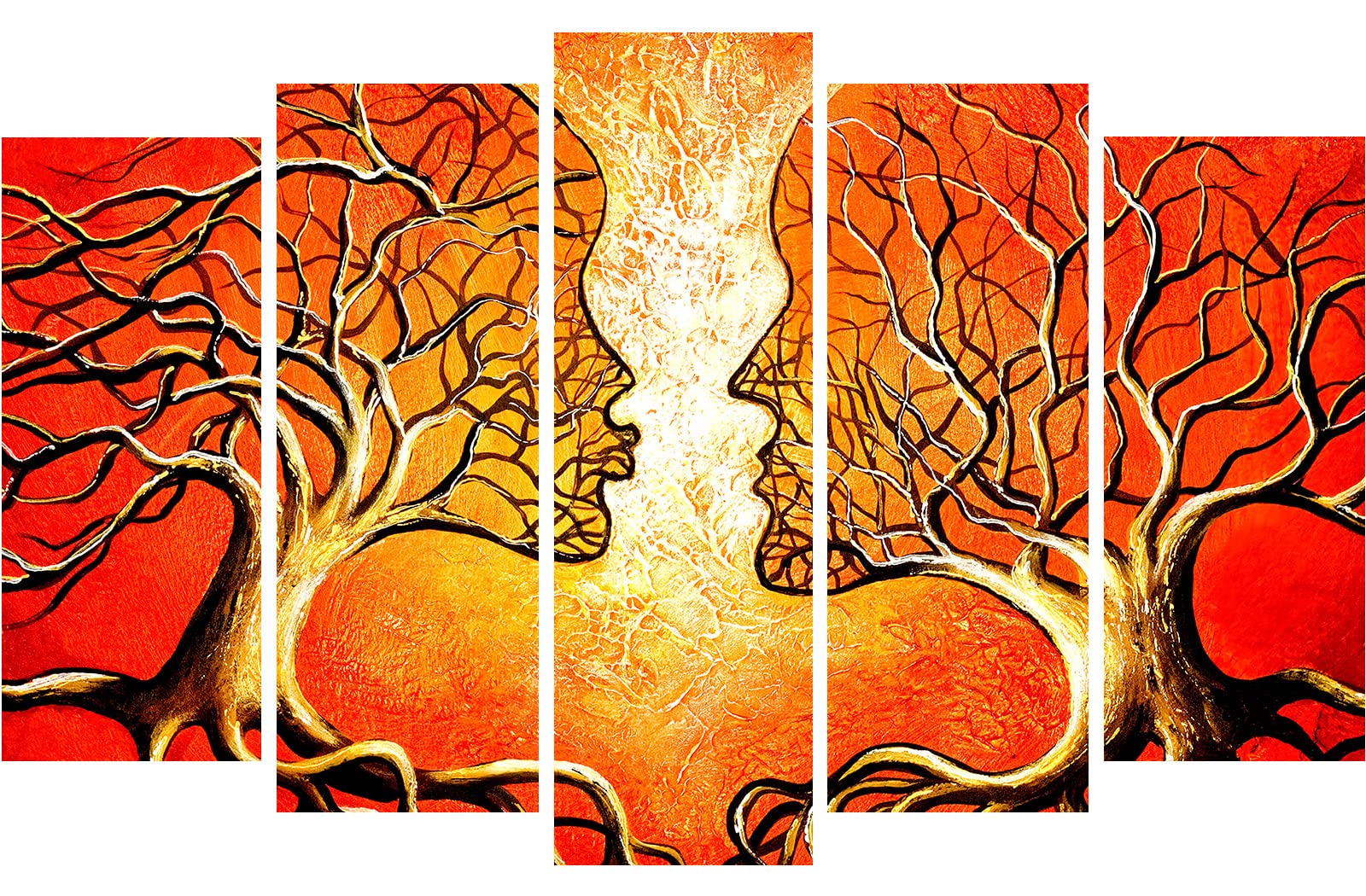 5 Sets Diamond Painting Kits for Adults - Abstract Tree Full Drill DIY Diamond Art Embroidery Cross Stitch Canvas Craft Kits for Home Wall Decor, Bedroom Art, Relaxation Therapy & Unique Gift Ideas