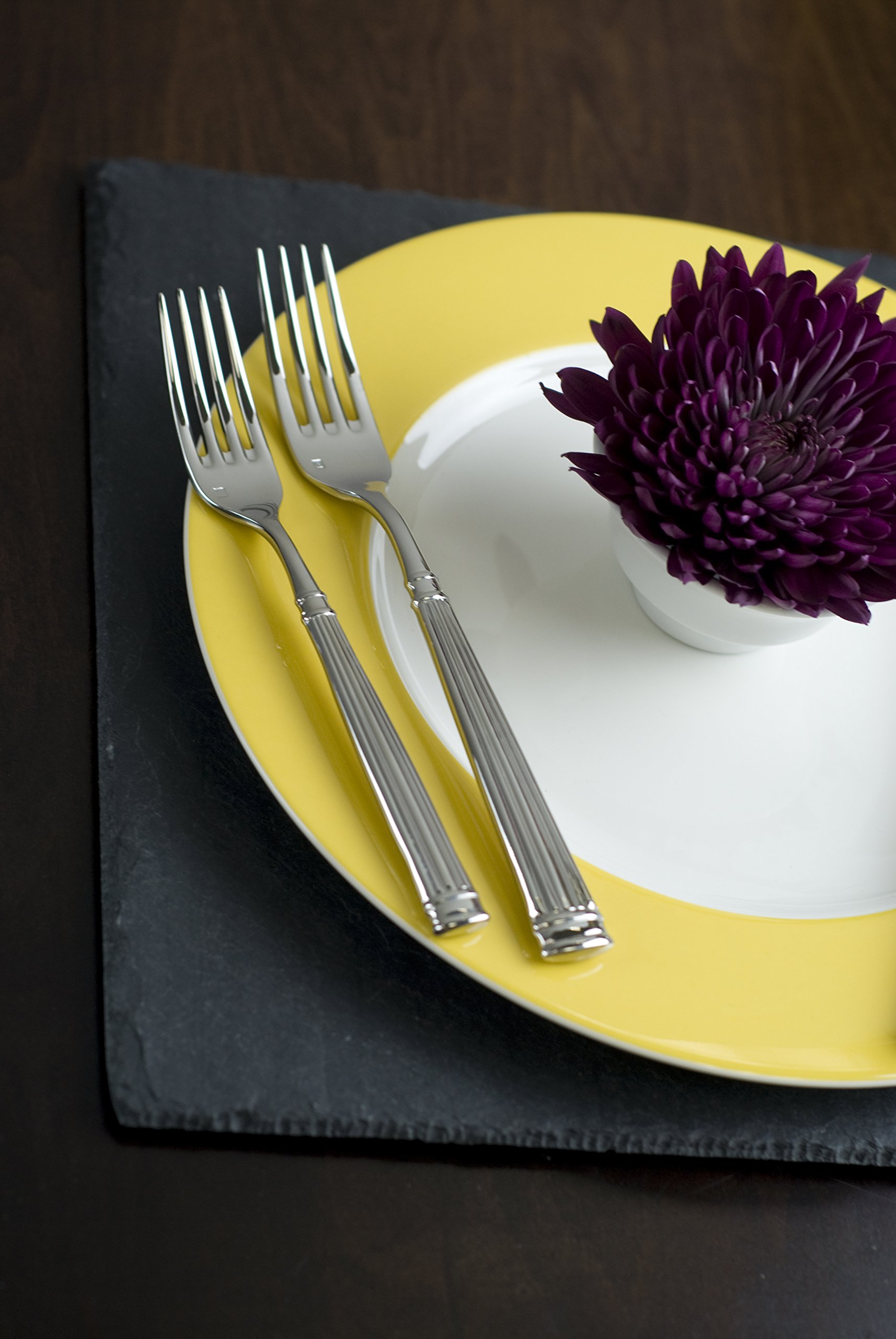 Fortessa Doria 20-Piece Stainless Steel Flatware Set - Elegant Dinnerware for Formal Dining, Wedding Gifts & Home Entertaining