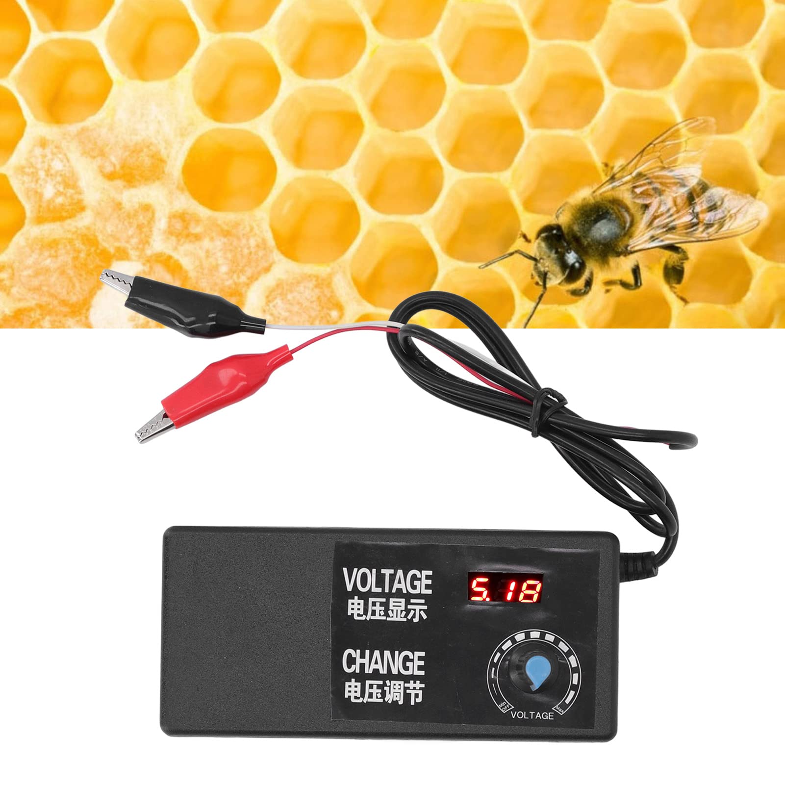 CHICIRIS 12V 5A Electric Beekeeping Gear Wire Embedder - Stainless Steel & Plastic Beehive Heating Tool with 100-240V US Plug - Perfect for Professional Beekeepers & DIY Hive Maintenance