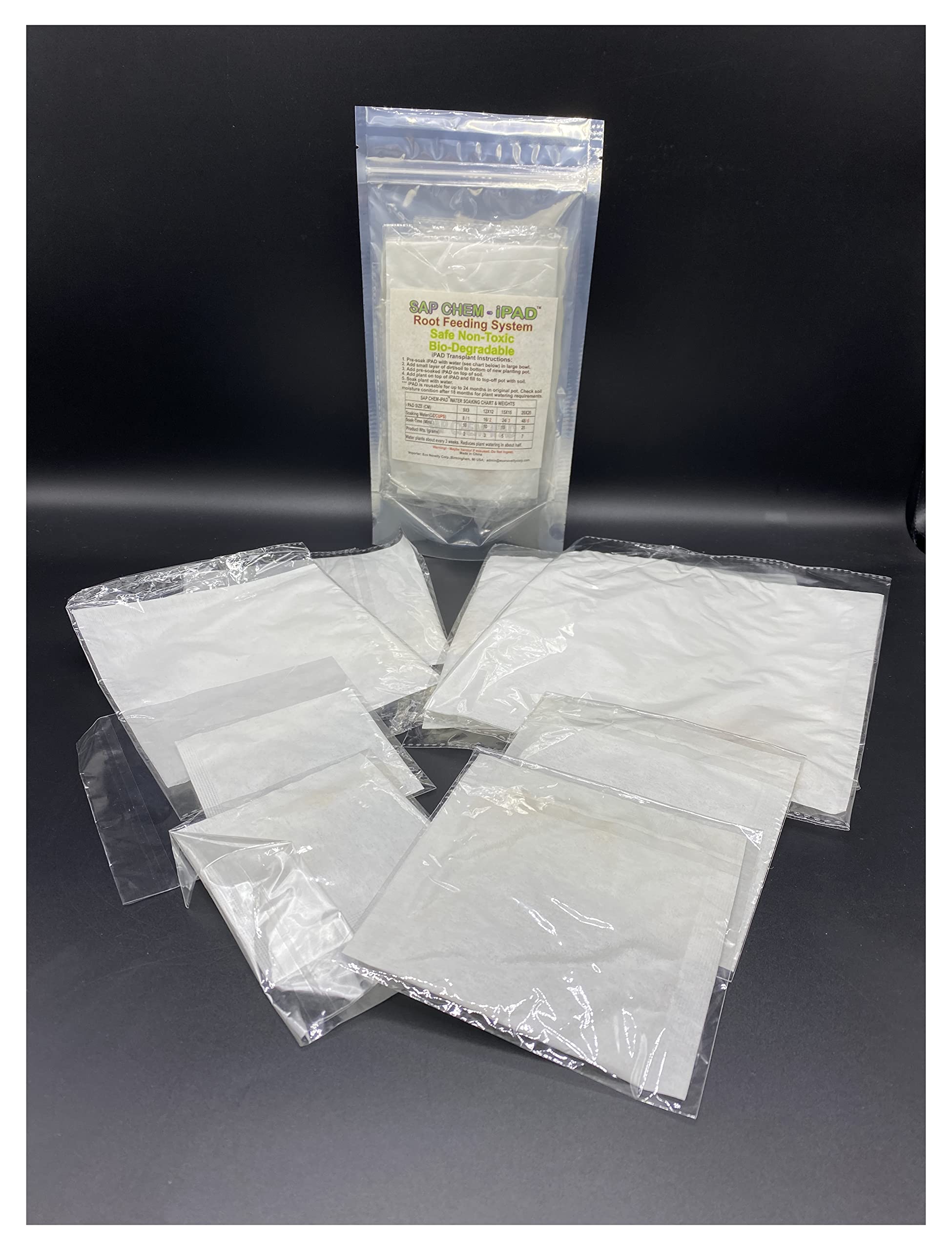Super Absorbent Potassium Polyacrylate Water Storing Crystals - Set of 8 Hydrating Pads for Potted Plants | Indoor & Outdoor Gardening, Flower Pots, Drought-Resistant Plant Care