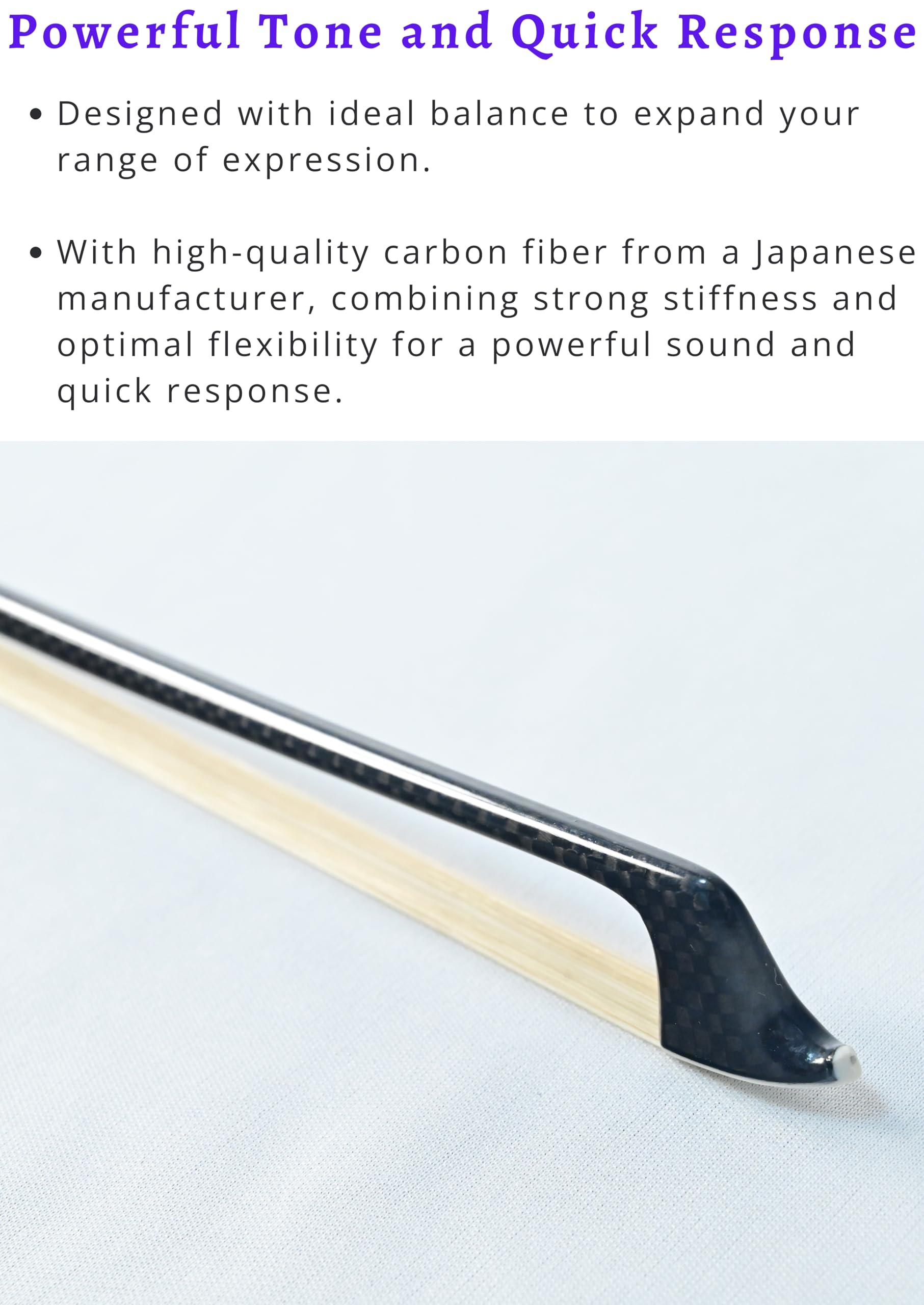 Premium Carbon Fiber Viola Bow with Snakewood Frog - Professional Grade AW-202 for Orchestral Performances, Solo Practice & Music Education
