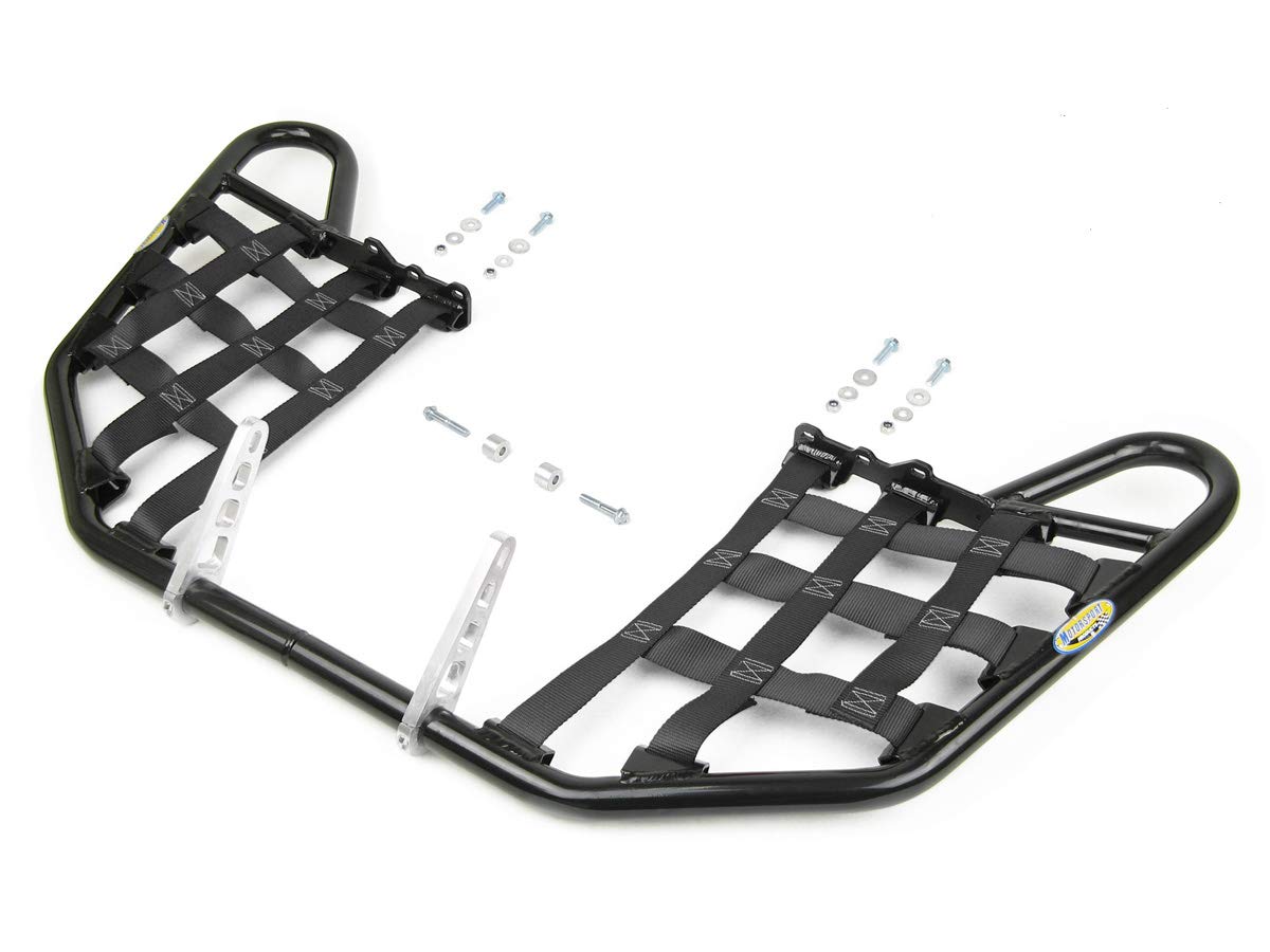 Honda TRX450R TRX 450R 450R ER ATV Nerf Bars - Black Aluminum with Black Nets - Durable Off-Road Protection for Motocross & Trail Riding