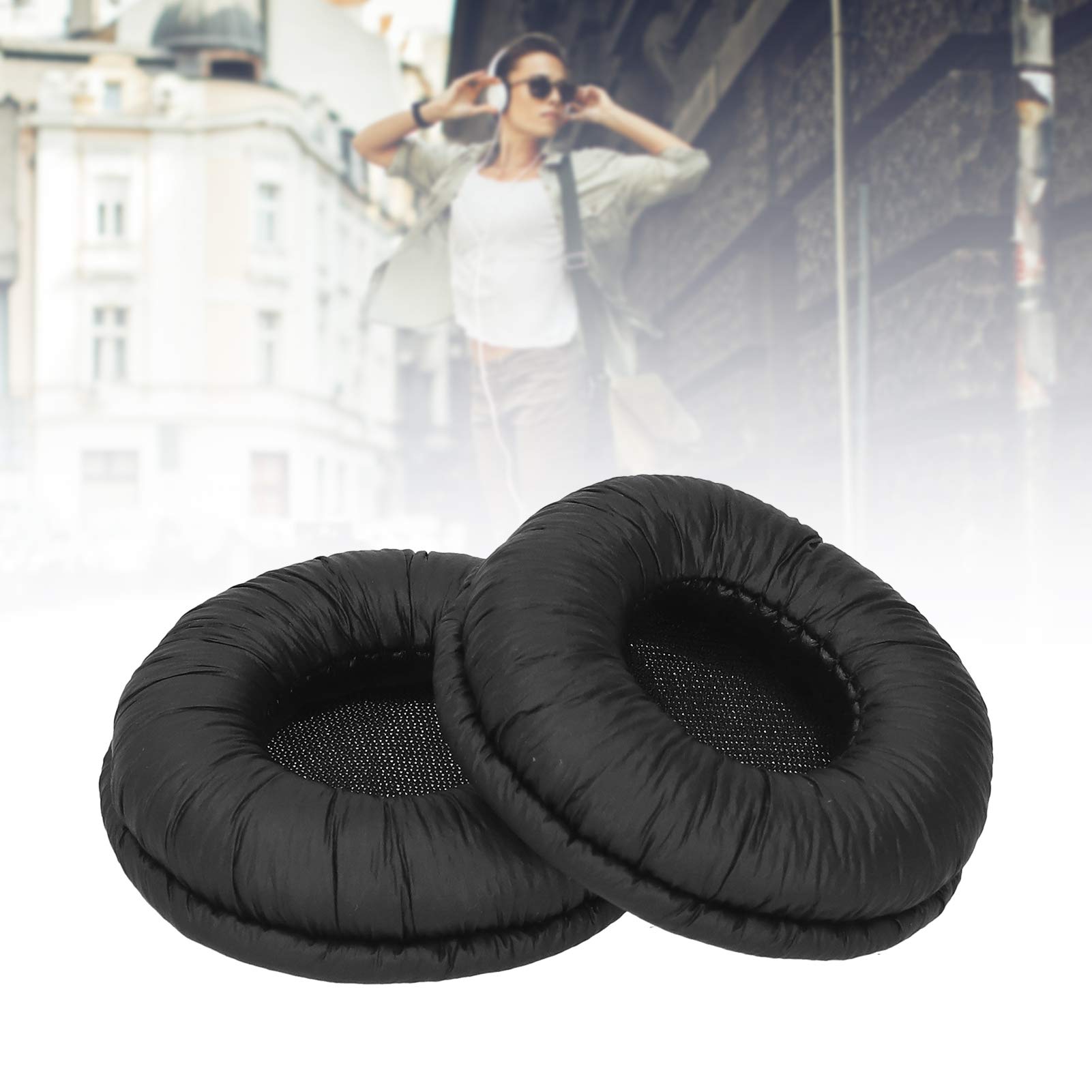 Premium Replacement Ear Pads - Universal 55mm Memory Foam Cushion Cover for Headphones (Black) | Comfort Upgrade for Gaming Headsets, Studio Monitors & Wireless Headphones