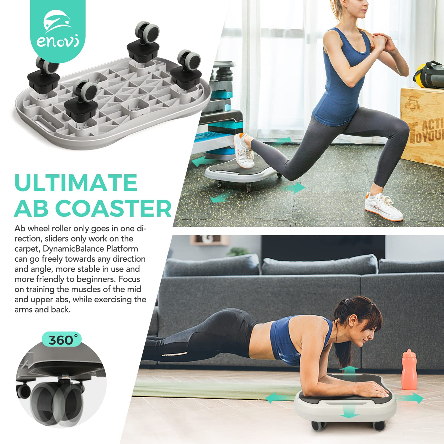 Dynamic Infinite Adjustable Aerobic Step Platform - Multifunctional Home Gym Equipment for Cardio, Strength & HIIT Workouts - Perfect for Home Fitness, Yoga & Dance Training