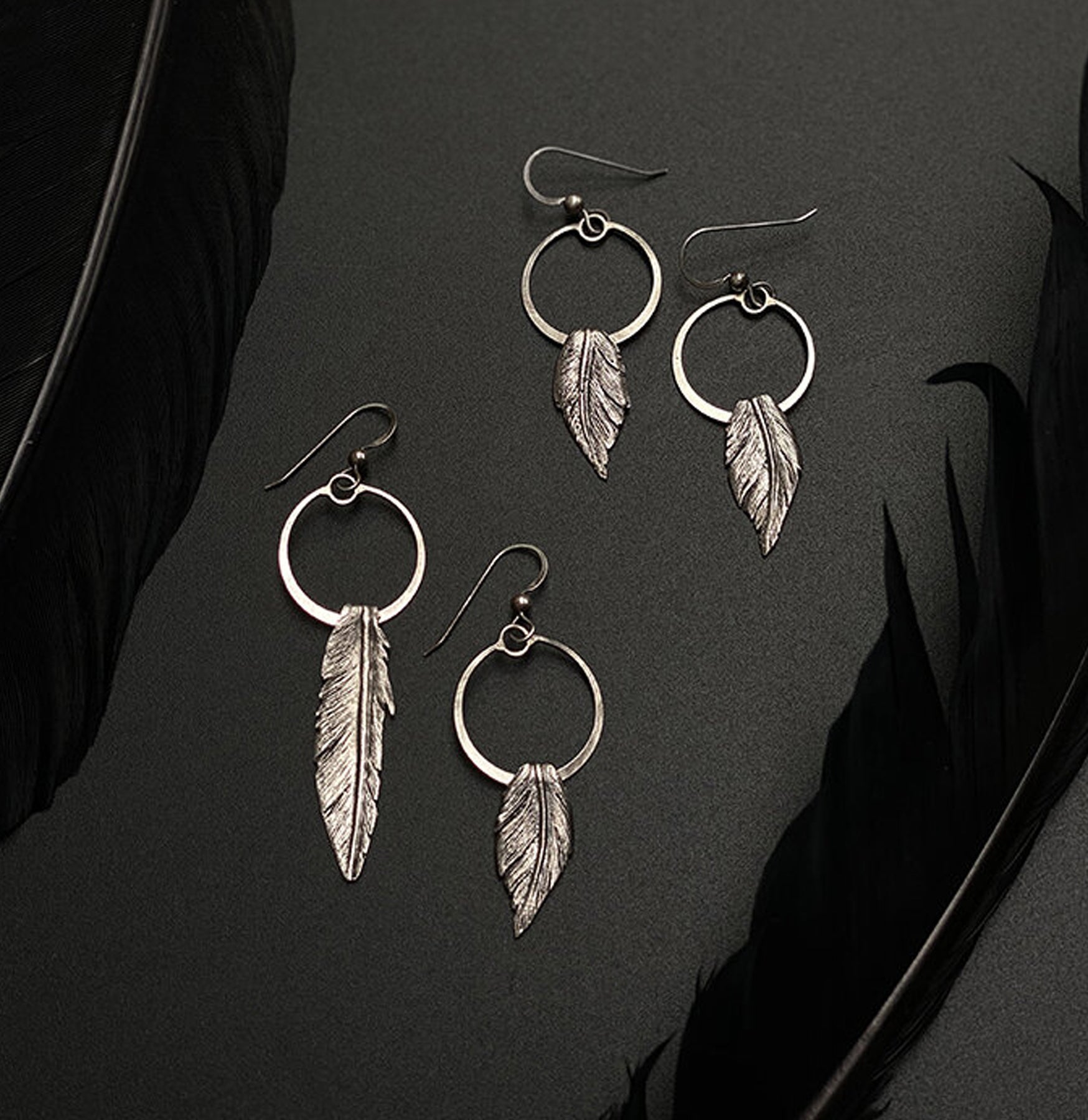 Isis Feather Sterling Silver Earrings for Women - Elegant Dangle Drop Jewelry for Everyday Wear & Special Occasions