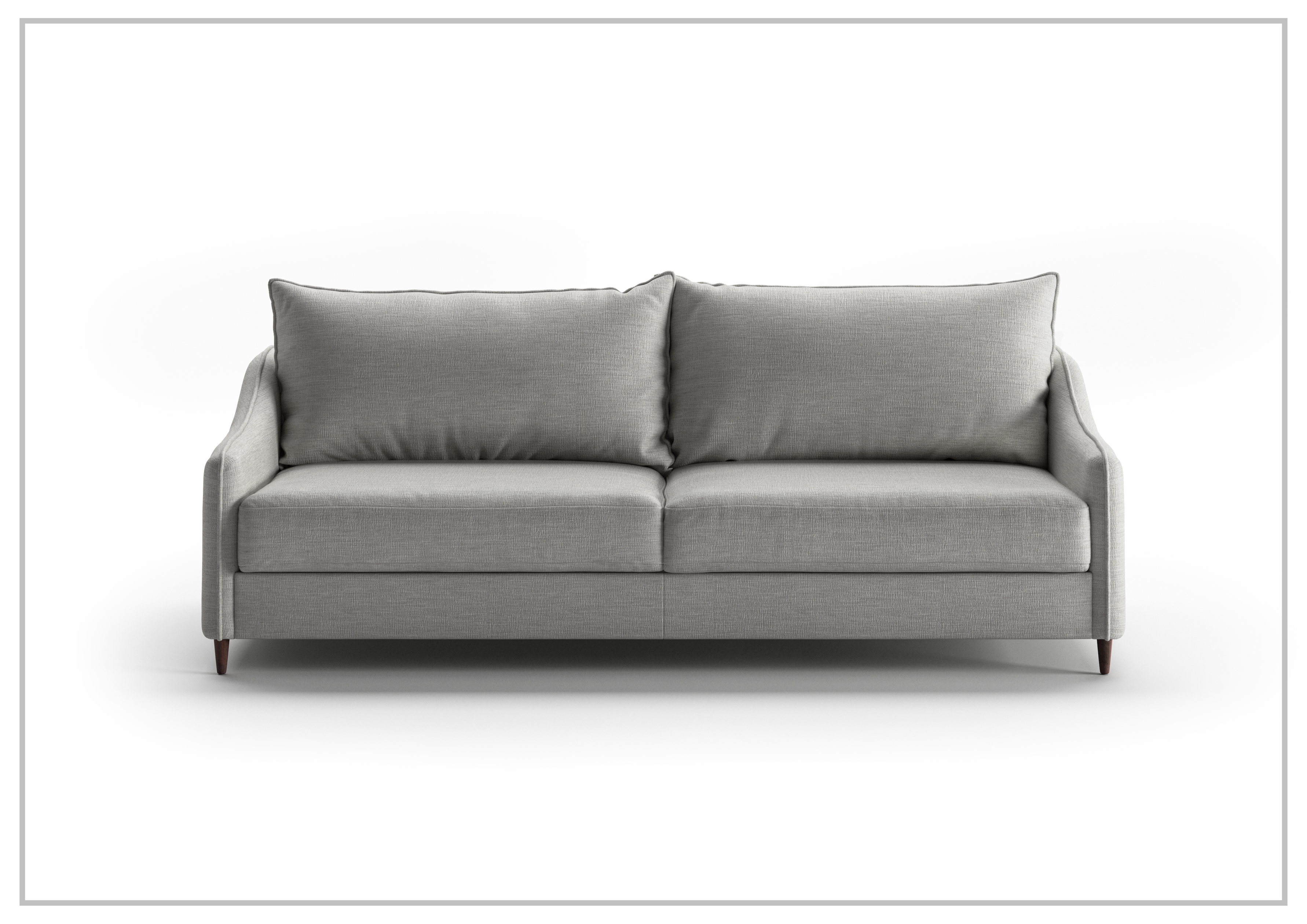 Luonto Ethos Fabric King Sleeper Sofa with Wood or Chrome Legs - Convertible Sofa Bed for Living Room, Guest Room & Small Spaces