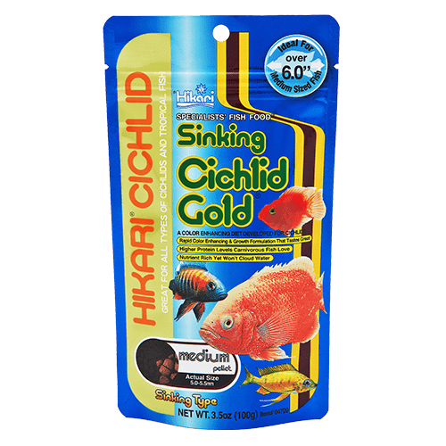 Hikari Tropical Cichlid Gold Sinking Pellet Fish Food - Premium Nutrition for Cichlids & Goldfish - Ideal for Aquariums & Fish Tanks