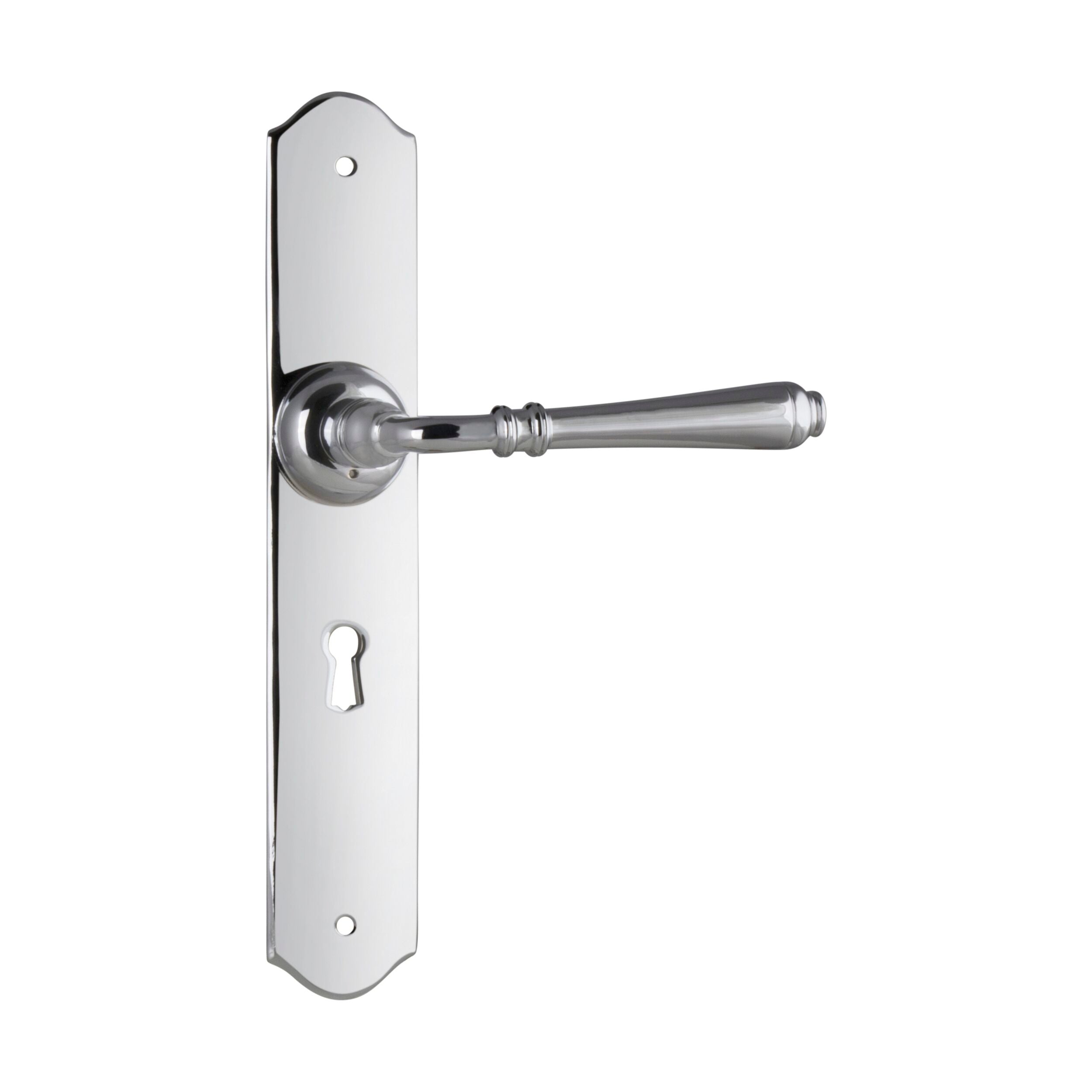 0778 Door Lever Reims Lock Pair - Chrome Plated H240xW40xP70mm - Perfect for Bedroom, Bathroom & Interior Doors