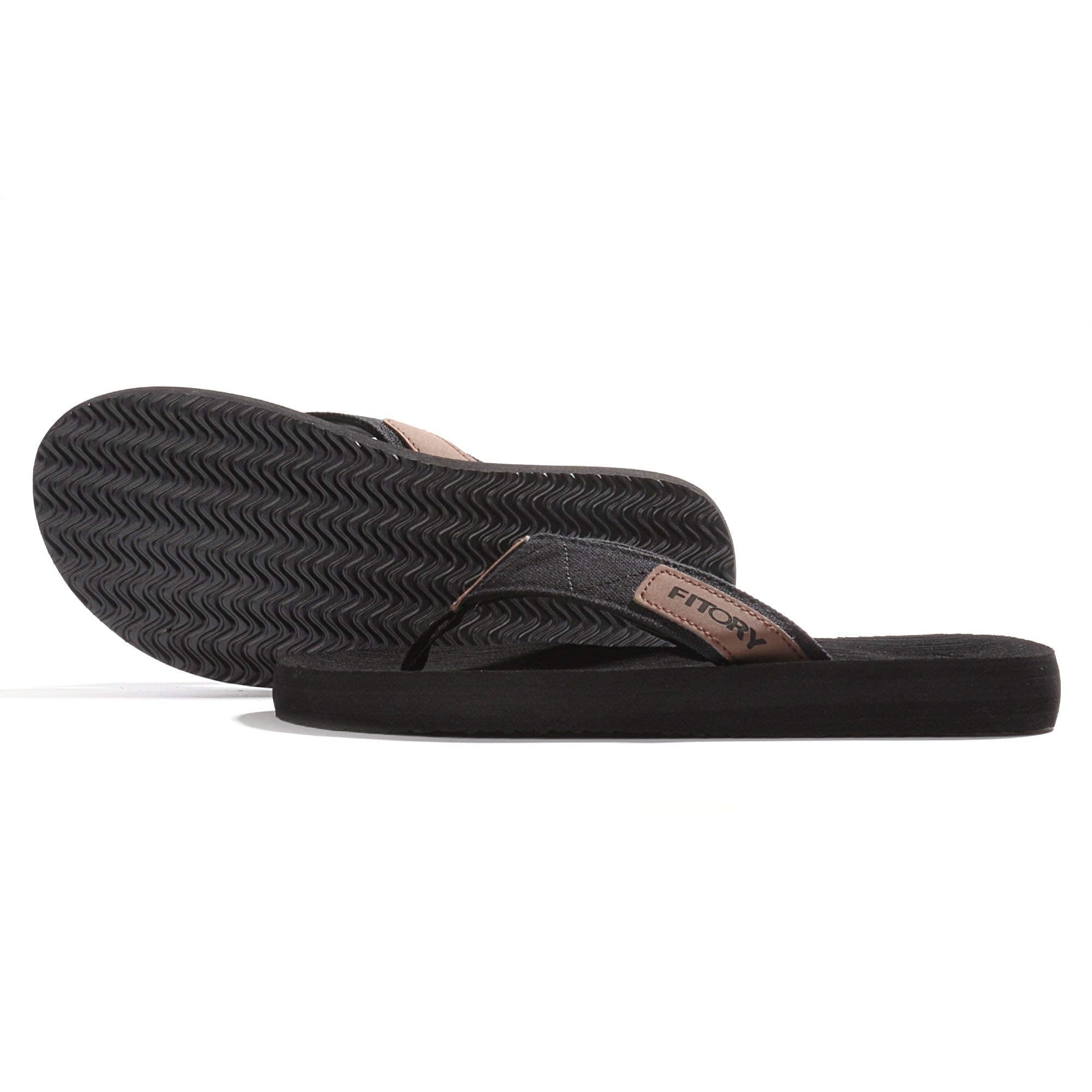 FITORY Men's Flip Flops - Comfortable Thong Sandals for Beach, Pool, and Casual Wear - Sizes 6-15 (US) - Lightweight Summer Slippers for Walking, Travel, and Outdoor Activities
