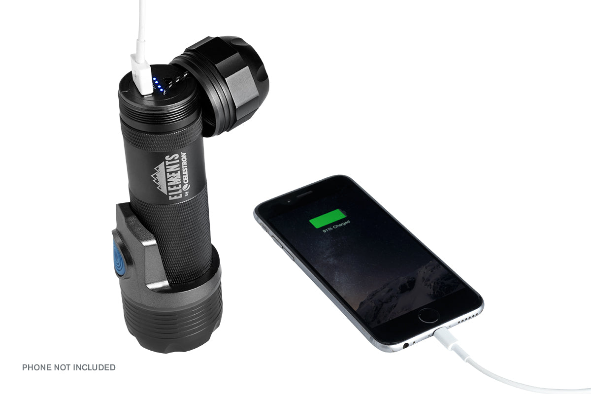 Celestron Elements ThermoTorch 5 - Black Hand Warmer & USB Charger - Perfect for Camping, Hiking, and Winter Outdoor Activities