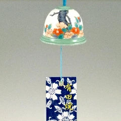 Authentic Arita Yaki Japanese Wind Bell - Handcrafted Ceramic Furin Wind Chime with Camellia Design | Perfect for Garden Decor, Patio Ornaments & Zen Meditation Spaces
