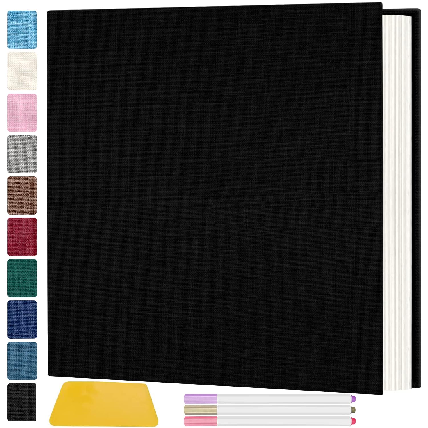 Self-Adhesive Photo Album with Magnetic Pages - 60 Sticky Scrapbook Pages Holds 8x10, 5x7, 4x6, 6x8 & 3x5 Photos - Perfect for Family Memories, Weddings & Baby Pictures - Ideal Gift for Anniversaries, Birthdays & Special Occasions