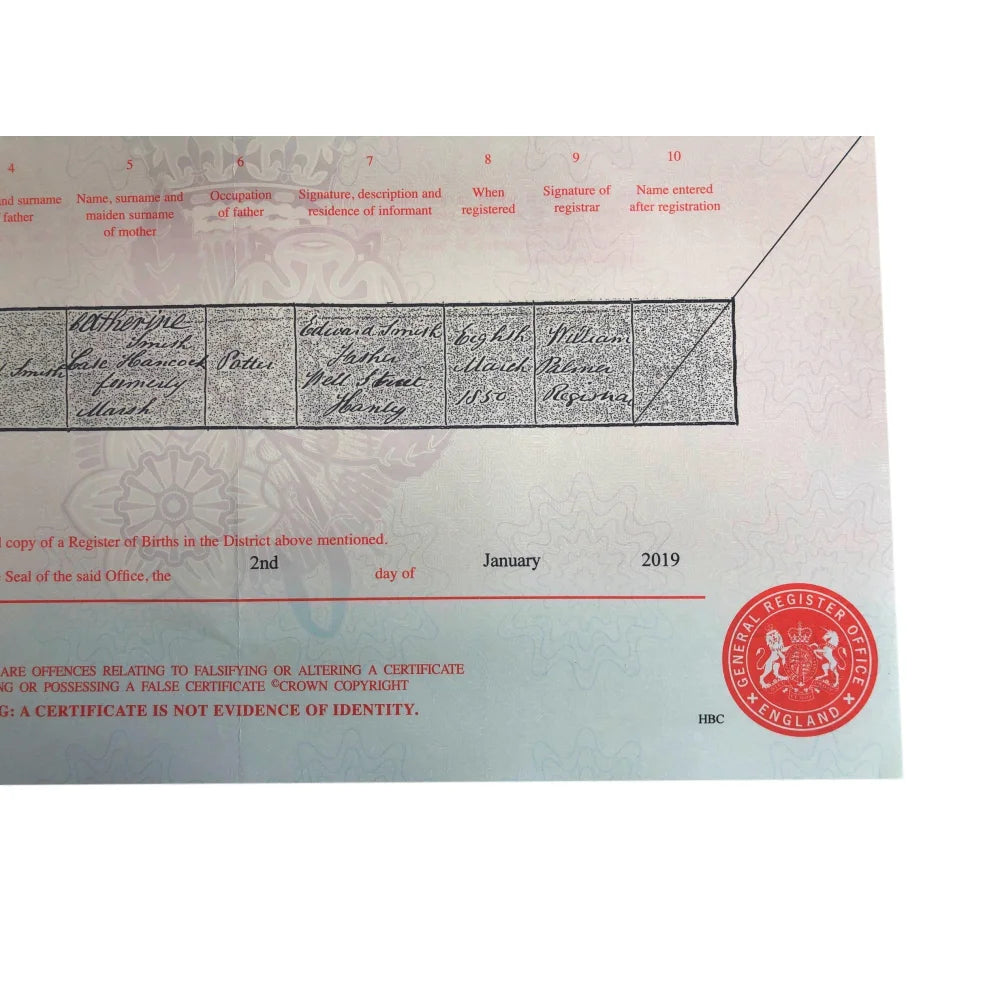 Authentic Replica of Captain Edward Smith's Titanic UK Birth Certificate - Certified Copy with Movie Photo | Perfect for Titanic Fans, Collectors & Historical Displays