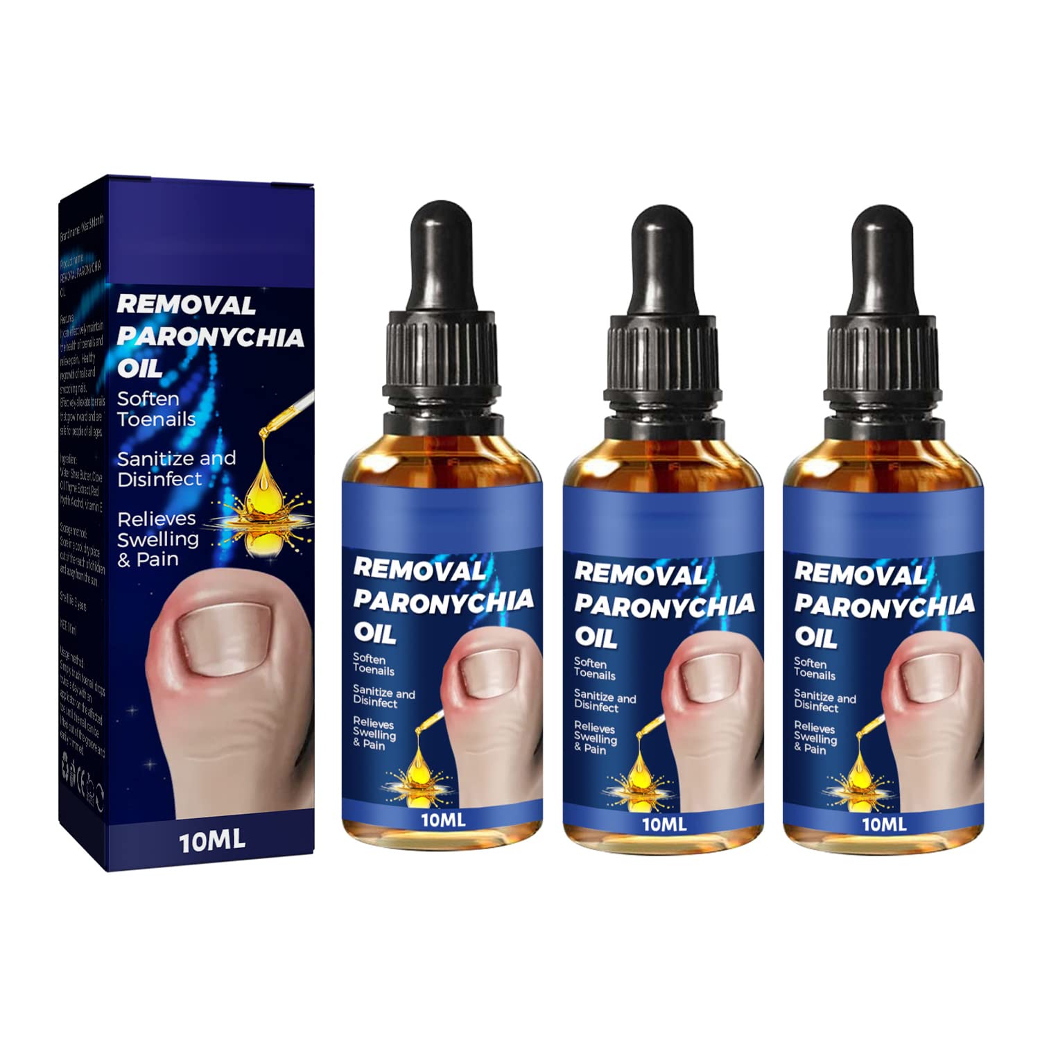 German Toenail Care Removal Oil for Paronychia Treatment - Anti-Inflammatory & Pain Relief Solution - Perfect for Ingrown Toenails, Nail Infections & Post-Pedicure Care