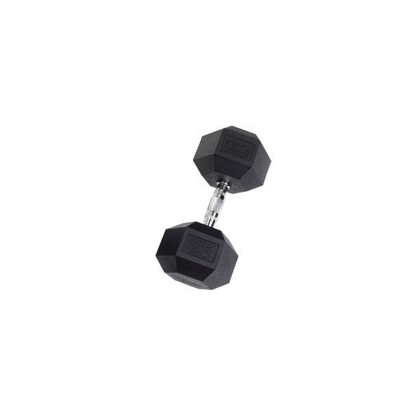 Body Solid Rubber Hex Dumbbells SDR - Premium Weightlifting Equipment for Home Gym & CrossFit Training - Perfect for Strength Training, HIIT Workouts, and Functional Fitness