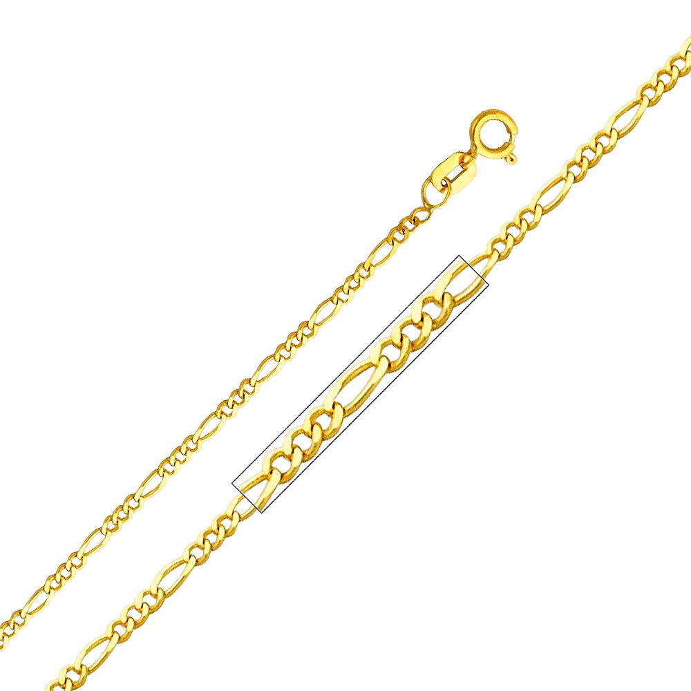 14K Yellow Gold Boxing Glove Pendant with 1.6mm Figaro Chain Necklace - Durable & Elegant Jewelry for Boxing Fans, Athletes & Gift Giving | Perfect for Sports Events, Workouts & Everyday Wear