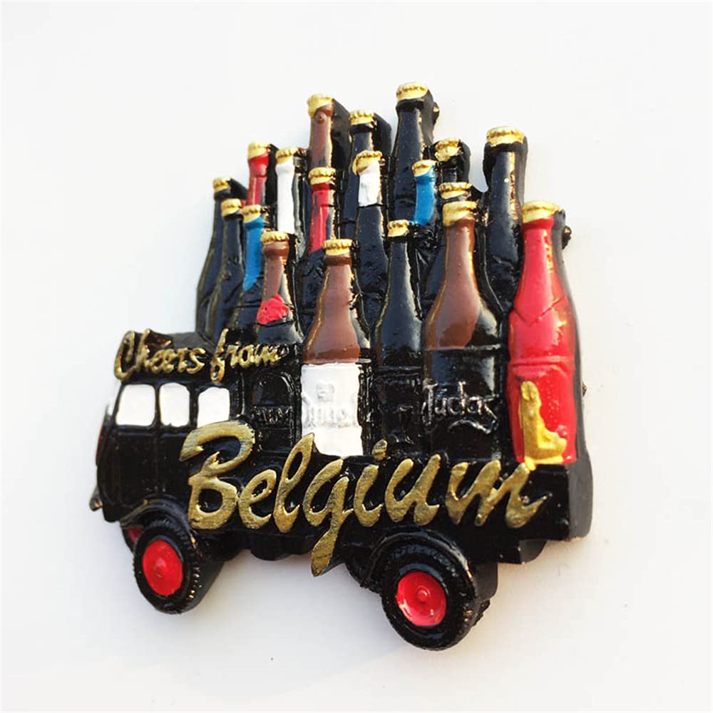 Belgium Beer and Chocolate Fridge Magnet - Travel Souvenir Gift, Magnetic Craft for Refrigerator, Office, and Home Decor - Perfect for Beer Lovers and Chocolate Fans