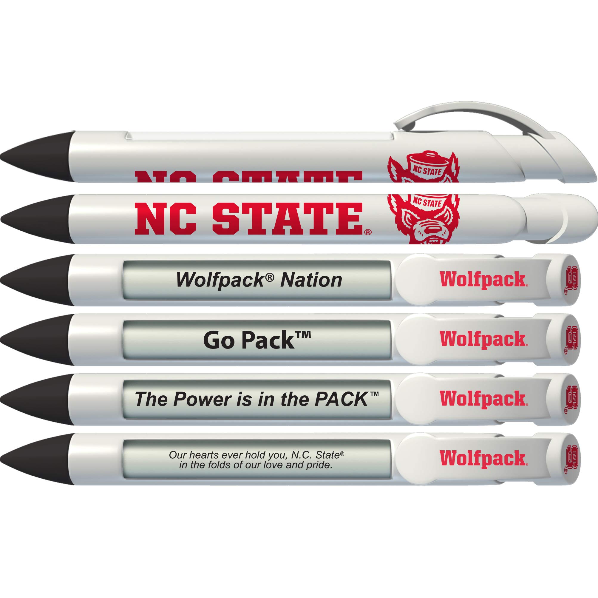 NC State Sticky Note Desk Set with Rotating Message Pen - Office & School Supplies for Productivity | Perfect for Notes, Reminders & Organization (2222)
