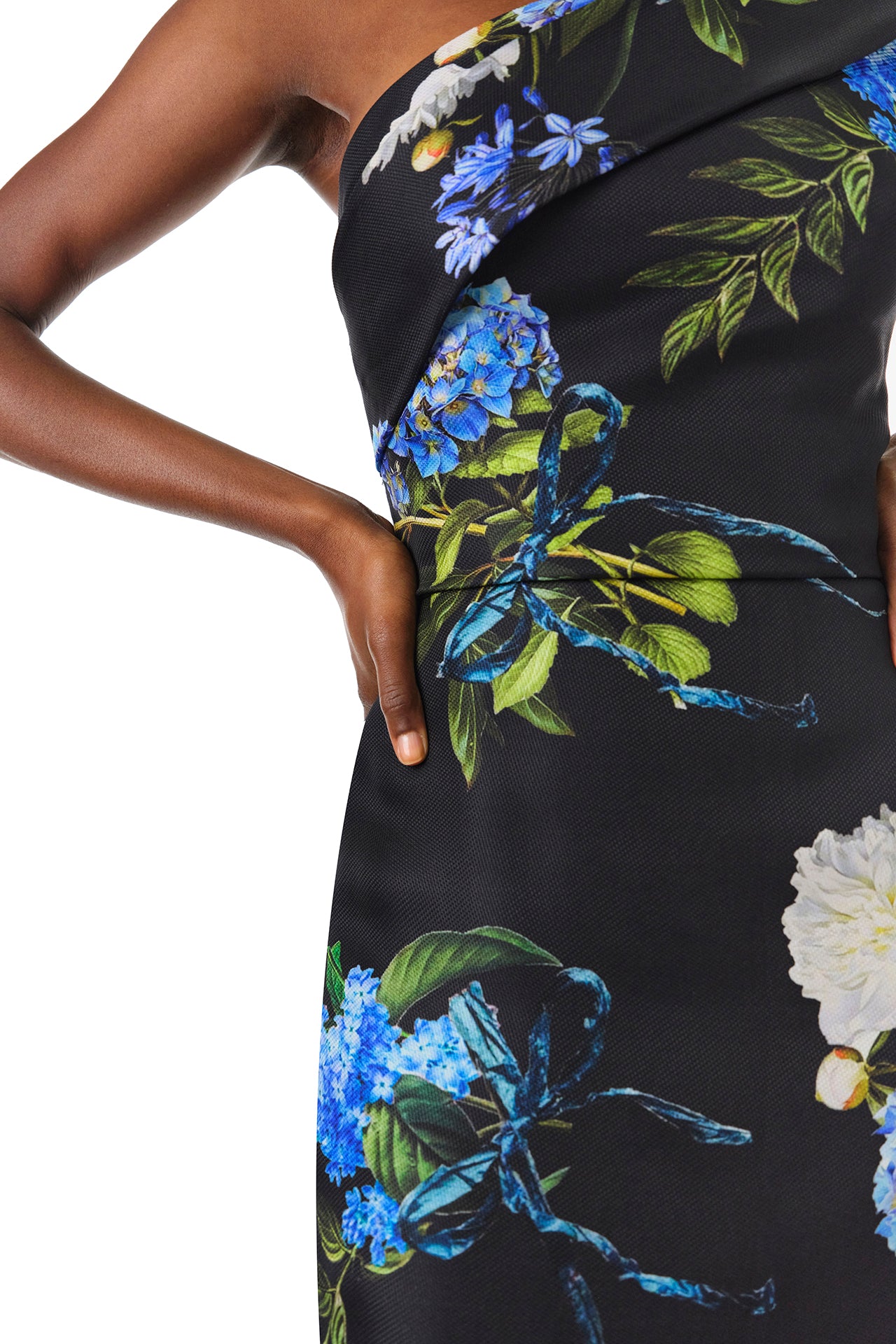 Elegant One Shoulder Floral Column Gown for Women - Perfect for Evening Parties, Prom Dresses & Formal Events