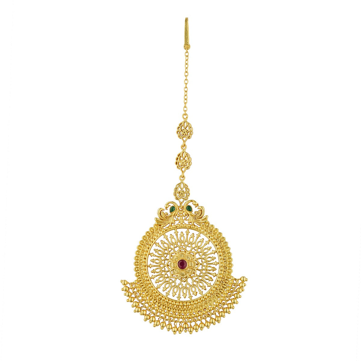 Chola Legacy Jewelry Gift Box - Handcrafted Statement Earrings & Maang Tikka Headpiece | Traditional Indian Bridal Jewelry Set for Weddings, Festivals & Special Occasions