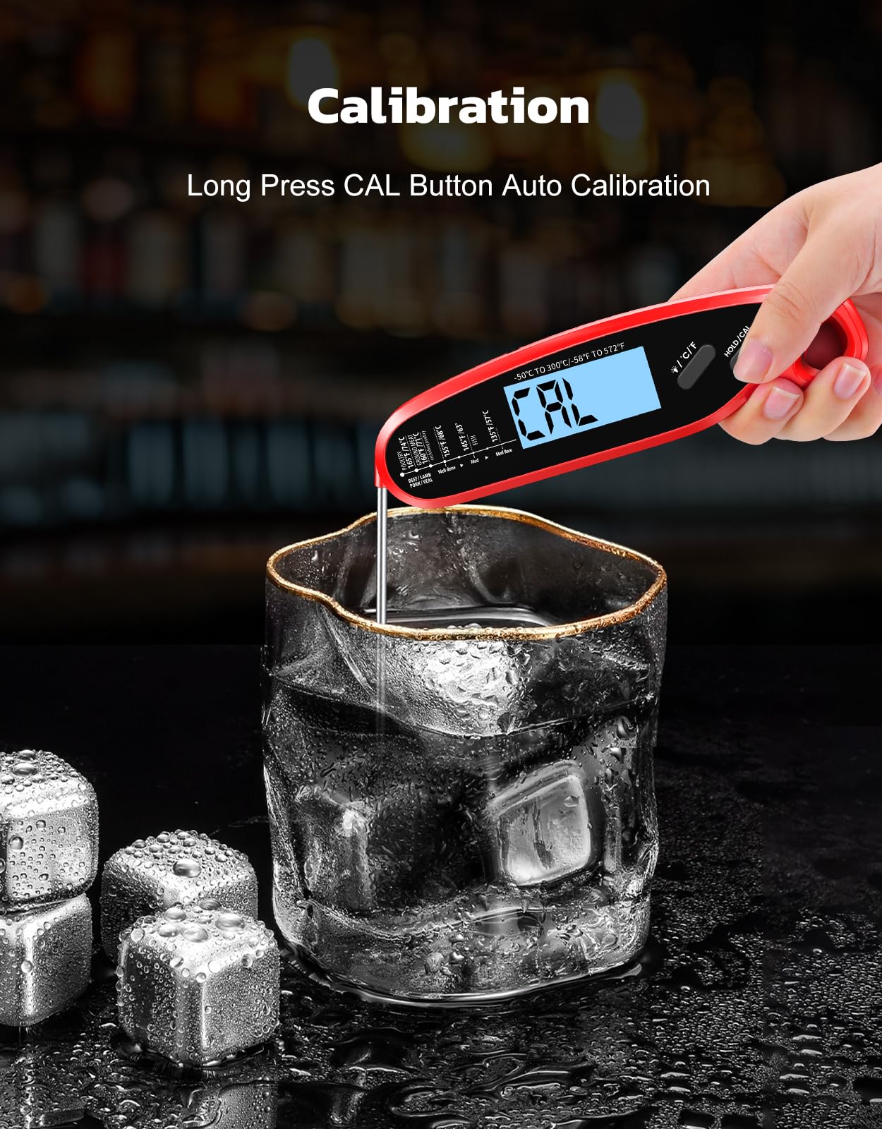 **Digital Instant Read Meat Thermometer with Dual Probes - Large Backlit LCD, Calibration Function - Perfect for Grilling, Smoking, BBQ, Oven, Air Fryer & Deep Frying - Essential Kitchen Cooking Tool**