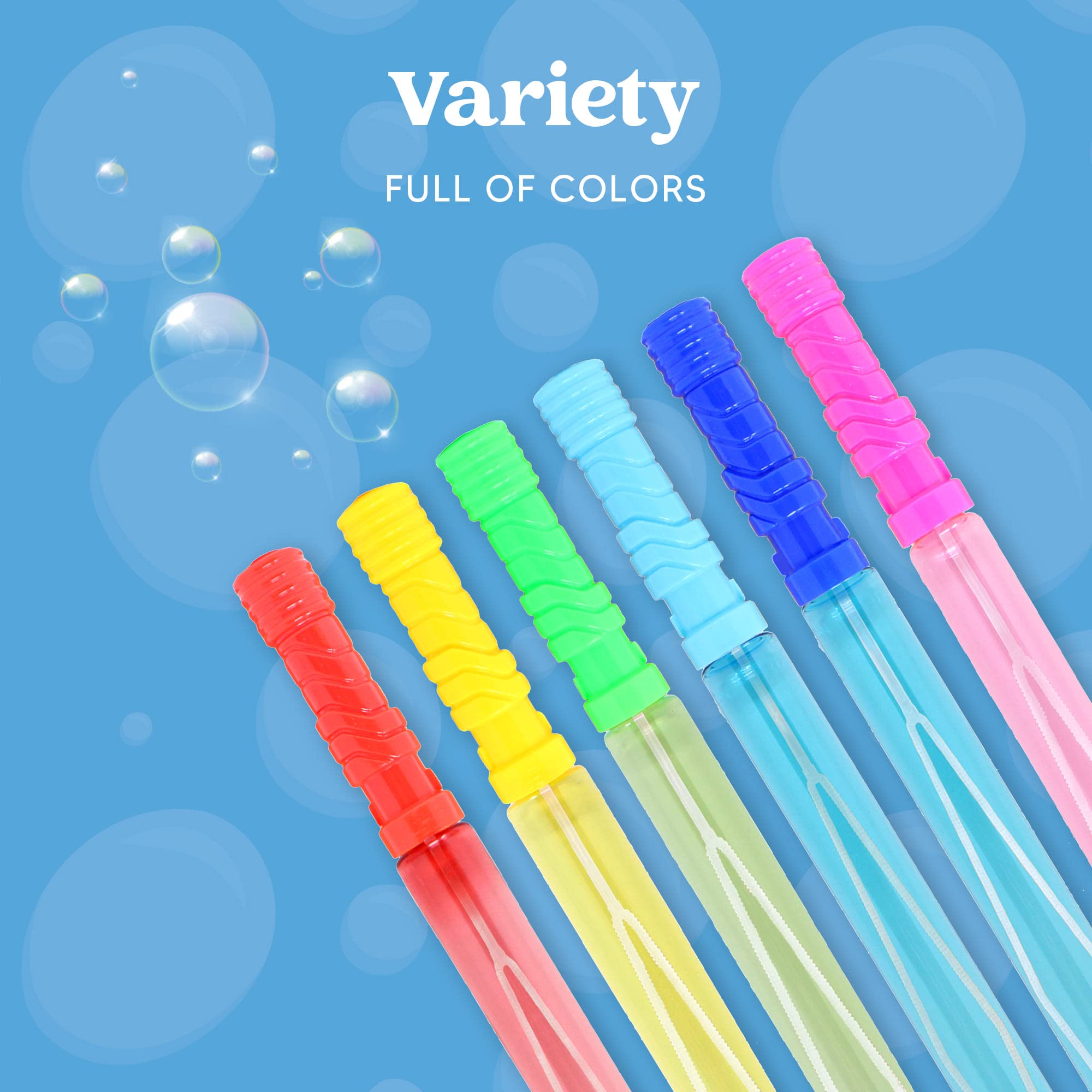 JOYIN 24 Pack 14.6 Inch Giant Bubble Wands Bulk (2 Dozen) - Summer Outdoor Toys, Kids Party Favors for Easter & Birthday - Fun Bubble Solution for Backyard, Park & Indoor Play