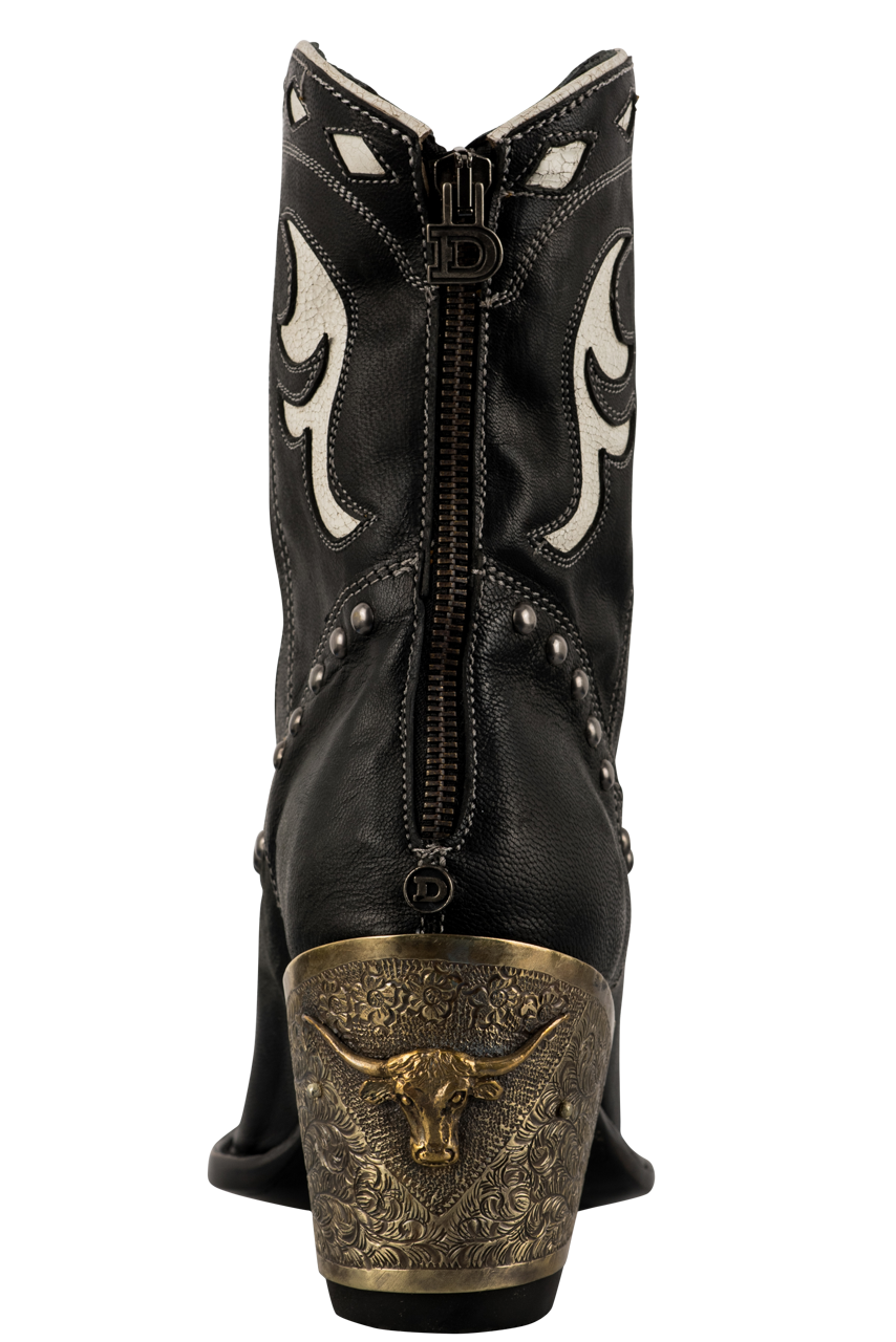 Old Gringo Double D Ranch Women's Cattleman Boots - Black Leather Cowboy Boots for Western Riding & Country Fashion