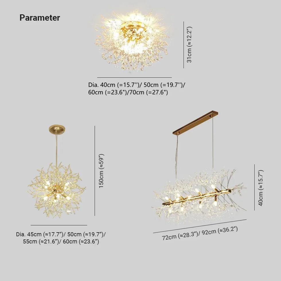 Modern LED Pendant Light in Firework Design - Elegant Ceiling Lighting Fixture for Living Room, Dining Room, and Bedroom Decor