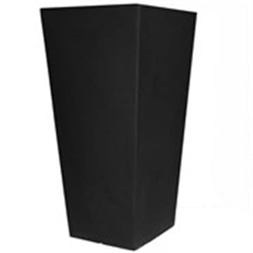 26 Inch Cosmo Tall Planter - Modern Black Indoor/Outdoor Flower Pot for Home Decor, Garden, Patio & Office Plants