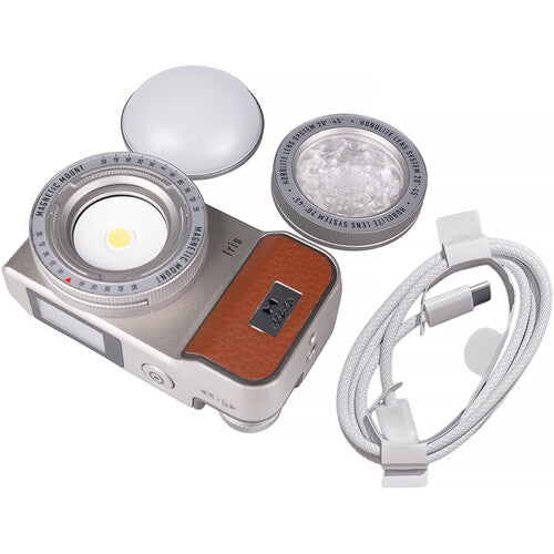 Harlowe Iris Bi-Color LED Light Kit - Adjustable Brightness, Brown Finish - Perfect for Home Studio, Photography & Video Lighting