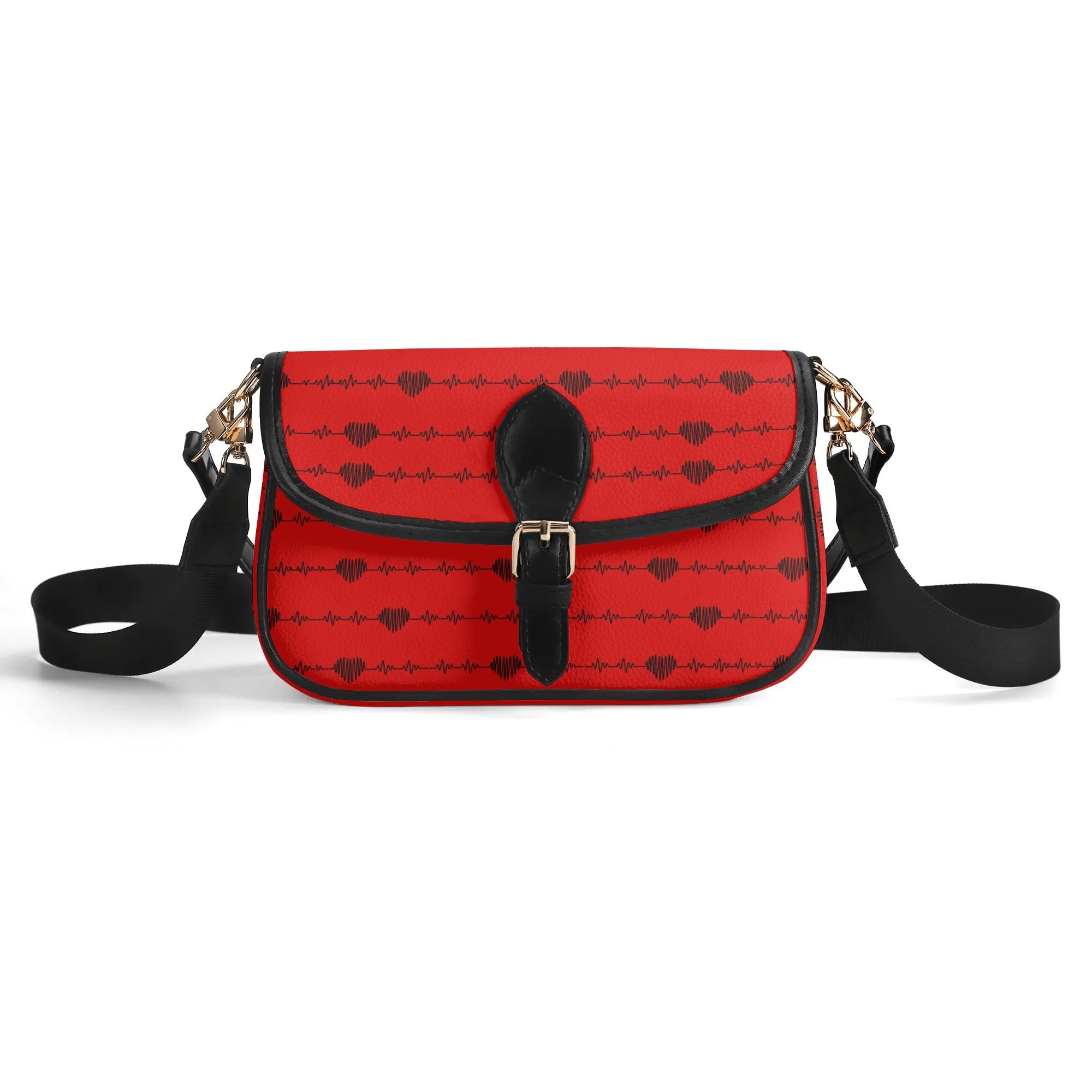 Little Heart Beats Genuine Leather Crossbody Bag for Women - Stylish Shoulder Purse for Everyday Use, Date Night & Travel Accessories