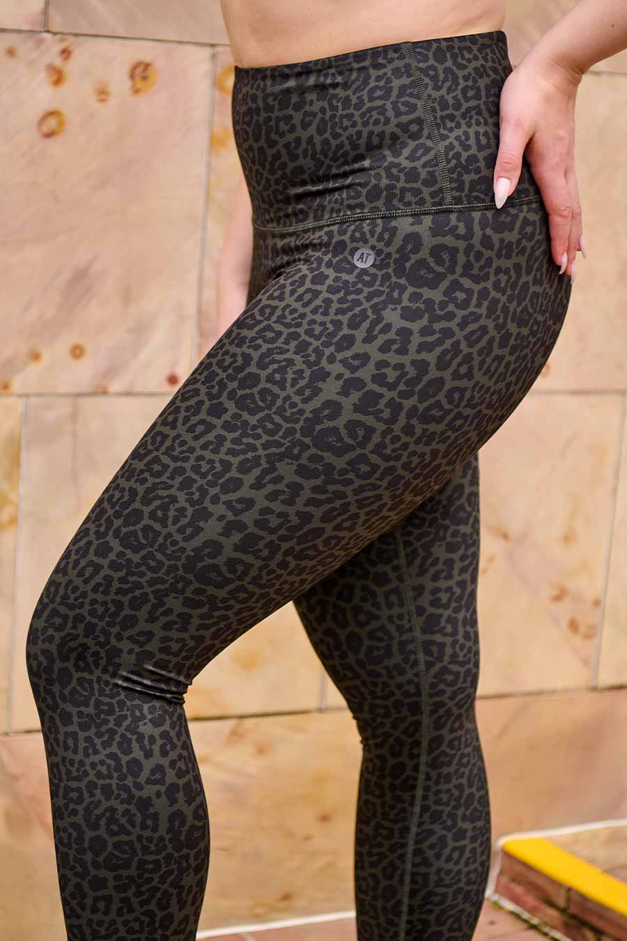 Essential High Waist 7/8 Yoga Leggings - Forest Leopard Print for Women | Perfect for Workout, Running & Lounge Wear