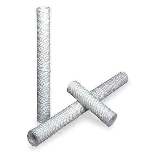 String Wound Cartridge Filter - 12 GPM Flow Rate, 5 Micron Filtration, Pack of 6 | Ideal for Water Filtration Systems, Industrial Applications & Home Use