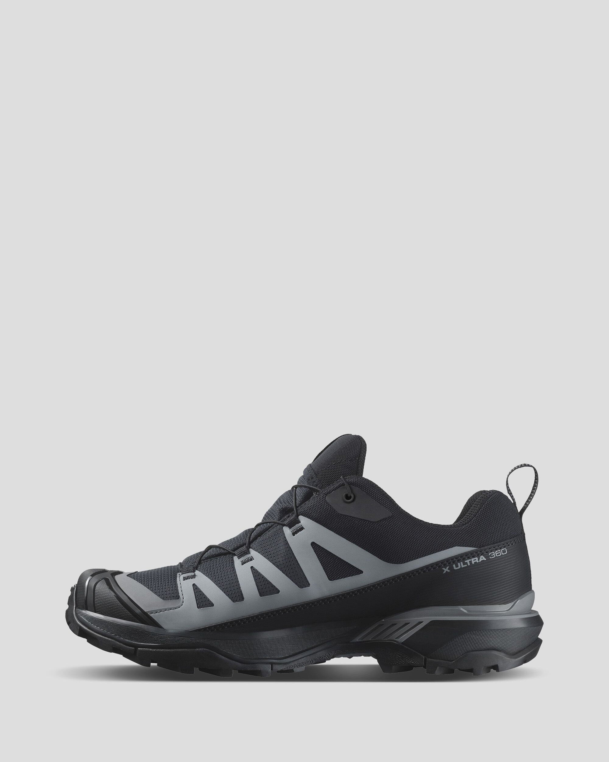 Men's Salomon X Ultra 360 GTX Waterproof Hiking Boots - Black/Magnet/Quiet Shade - Lightweight & Durable for Outdoor Adventures, Trail Running & Mountain Climbing