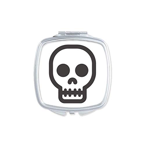 DIYthinker Shut Up Skeleton Cartoon Mirror - Portable Double Sided Compact Makeup Mirror for Travel, Home & Office | Funny Gift Idea for Halloween & Cosplay