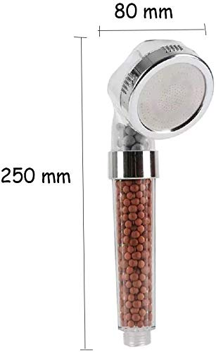 Firstone Adjustable Filter Anion Shower Head - High Pressure Water Saving Universal Handheld Shower for Hard Water & Low Water Pressure - Perfect for Bathroom, Spa & RV Use (Model FSSH0001)