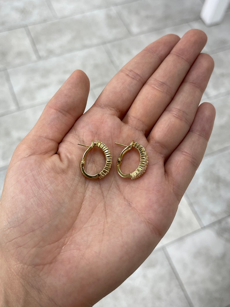 2.10tcw 18K Yellow Gold High-Quality F-H Color Diamond Cluster Statement Omega Back Earrings for Women | Luxury Bridal Jewelry, Wedding Gift, Anniversary Present, Party & Evening Wear