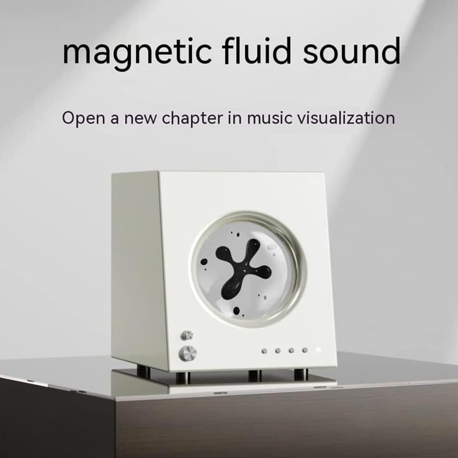 360° Dancing Ferrofluid Magnetic Speaker - Wireless Bluetooth Connection with Shocking Bass & 3D Stereo - 304 Mirror Back Design - Perfect for Home, Office, TV & Computer Desktop Decor - Great for Parties, Gaming & Relaxation