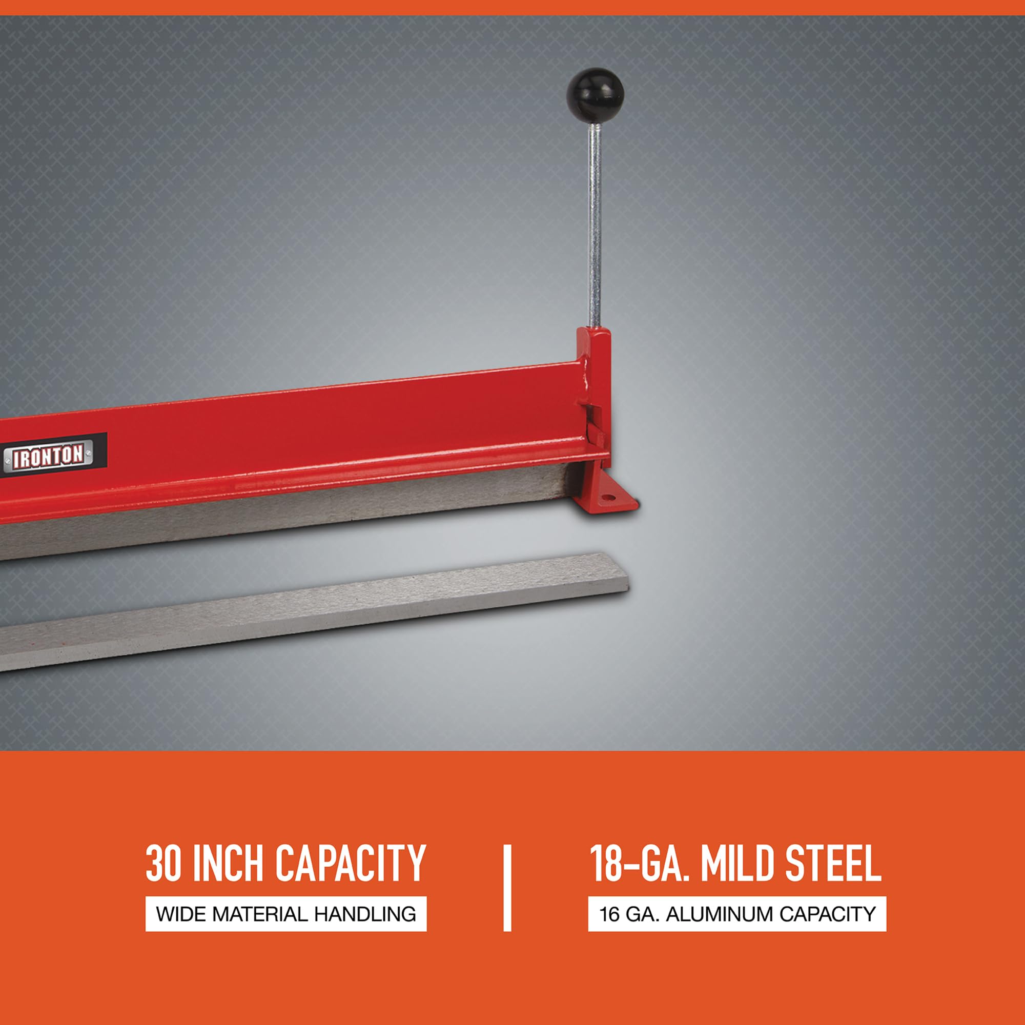 Ironton 30in Portable Sheet Metal Bending Brake - Heavy Duty Metal Bender for DIY Projects, HVAC, and Metal Fabrication