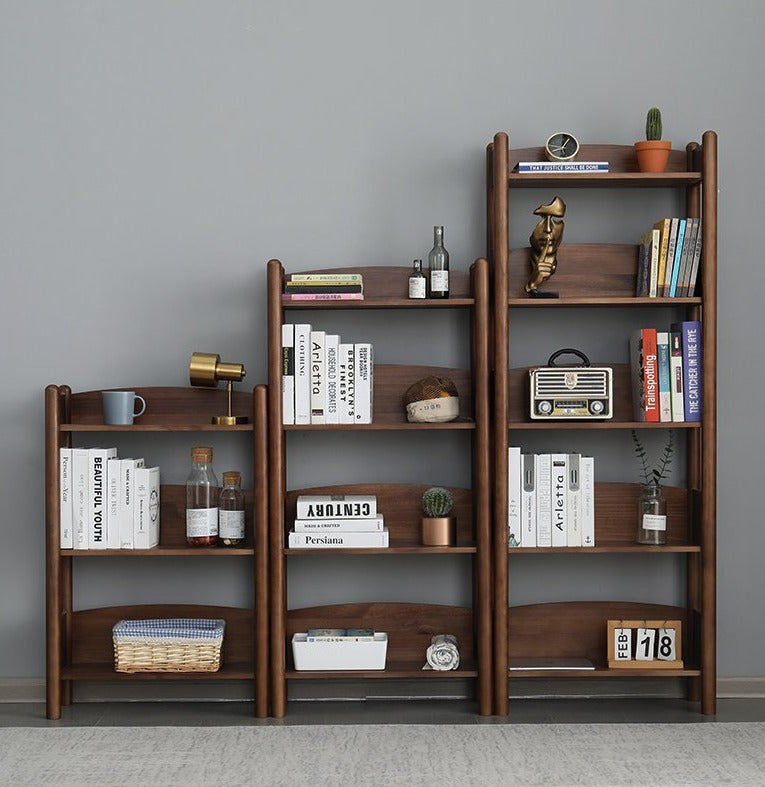 BENJAMIN Solid Wood Bookcase - 5-Tier Storage Bookshelf for Home Office, Living Room & Bedroom Organization | Rustic Wooden Shelf for Books, Decor & Display